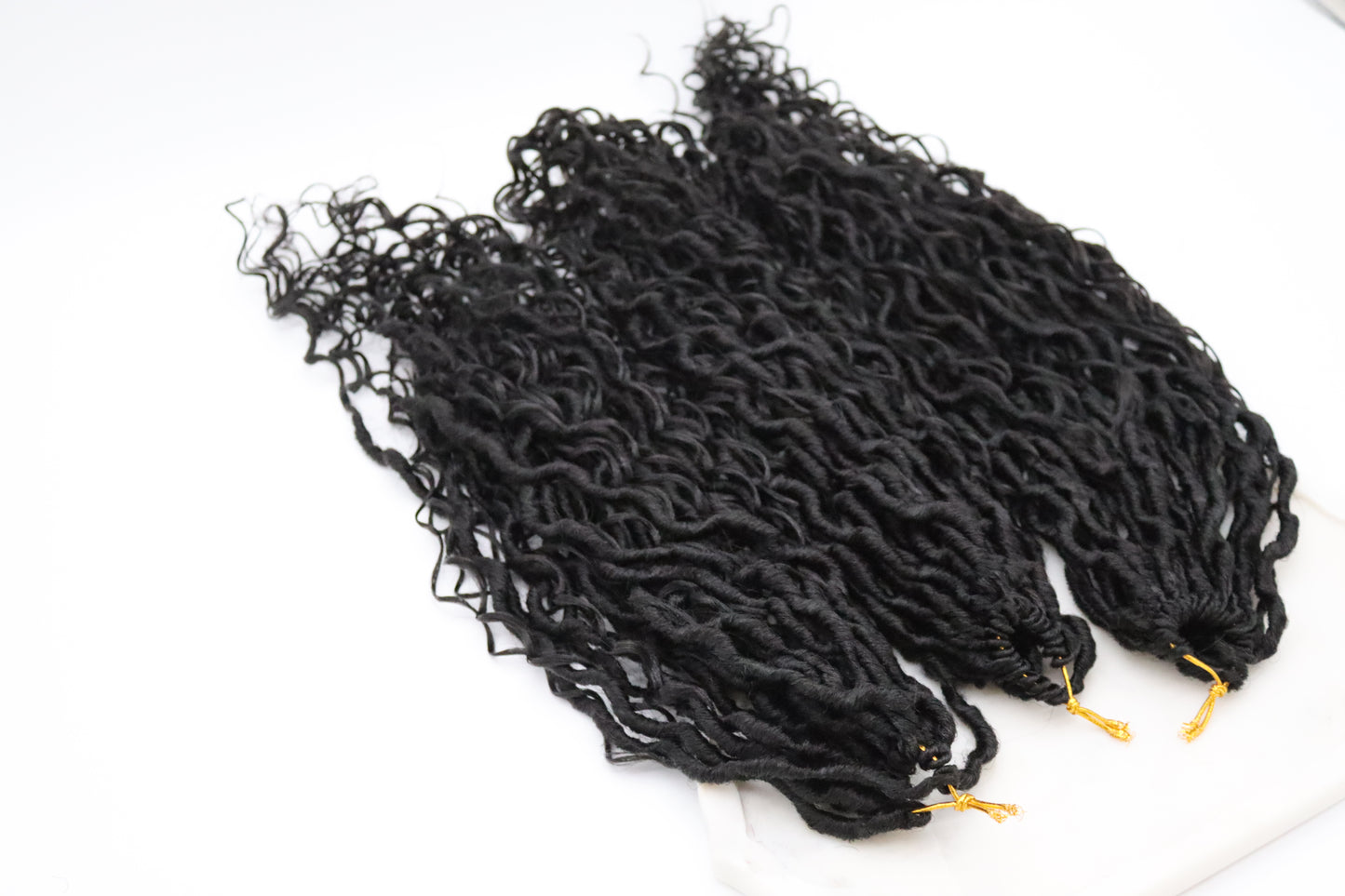 3x River Locs Crotchet Braids 24S, 18", 1B