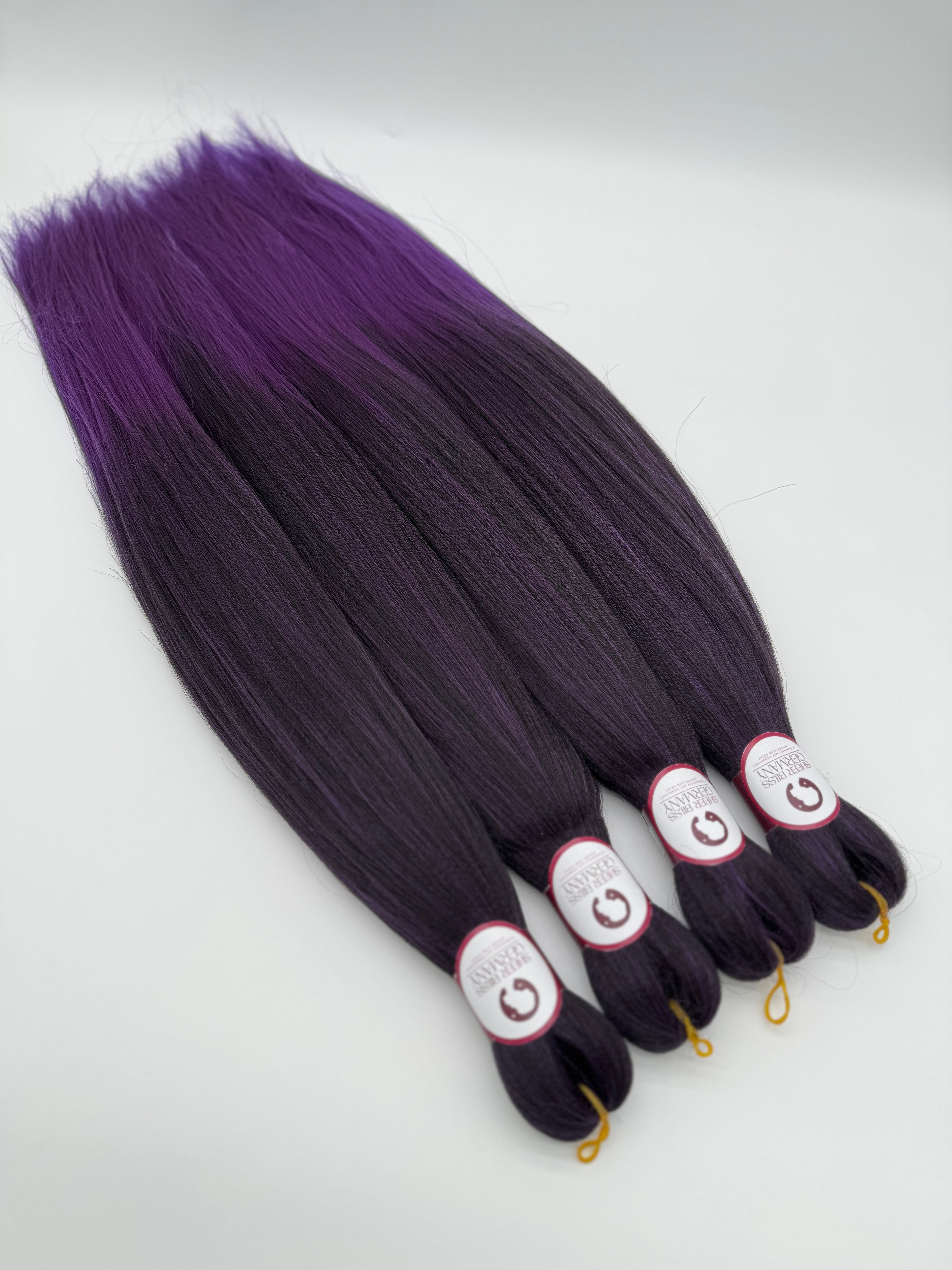 Premium Flechthaar (4er Set), AMETHYST