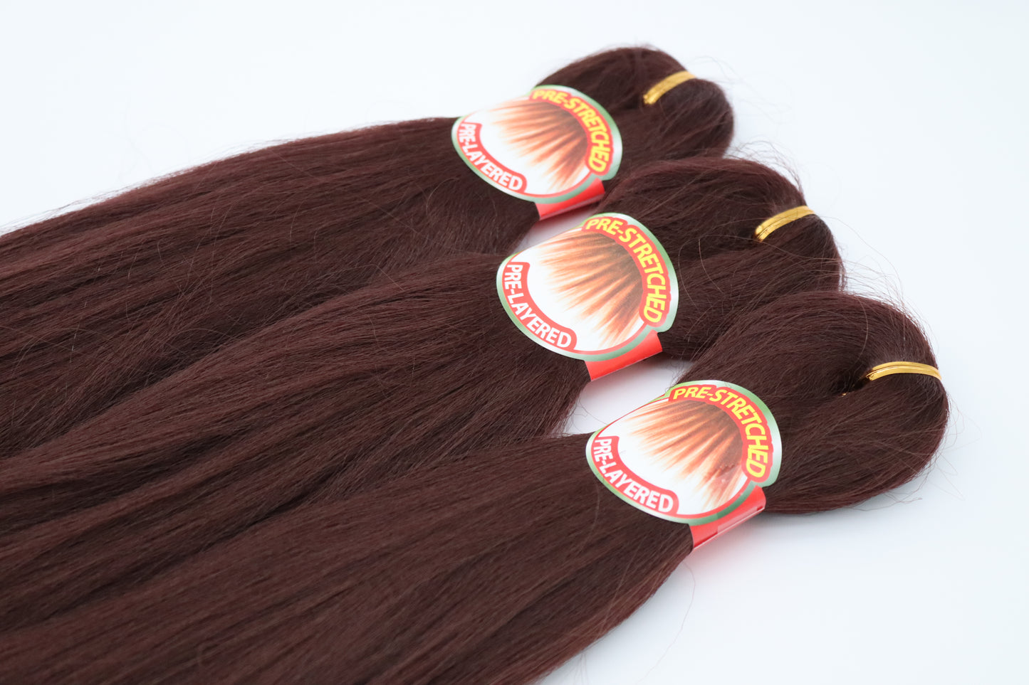 3x Pre- Stretched, Pre-Layered Braids, 26", 90g, einfarbig 33