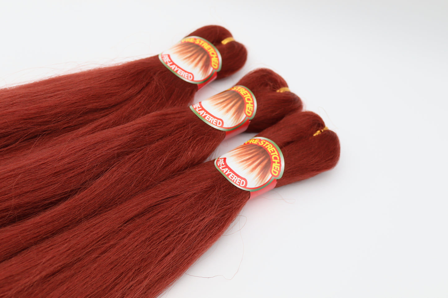 3x Pre- Stretched, Pre-Layered Braids, 26", 90g, einfarbig 350