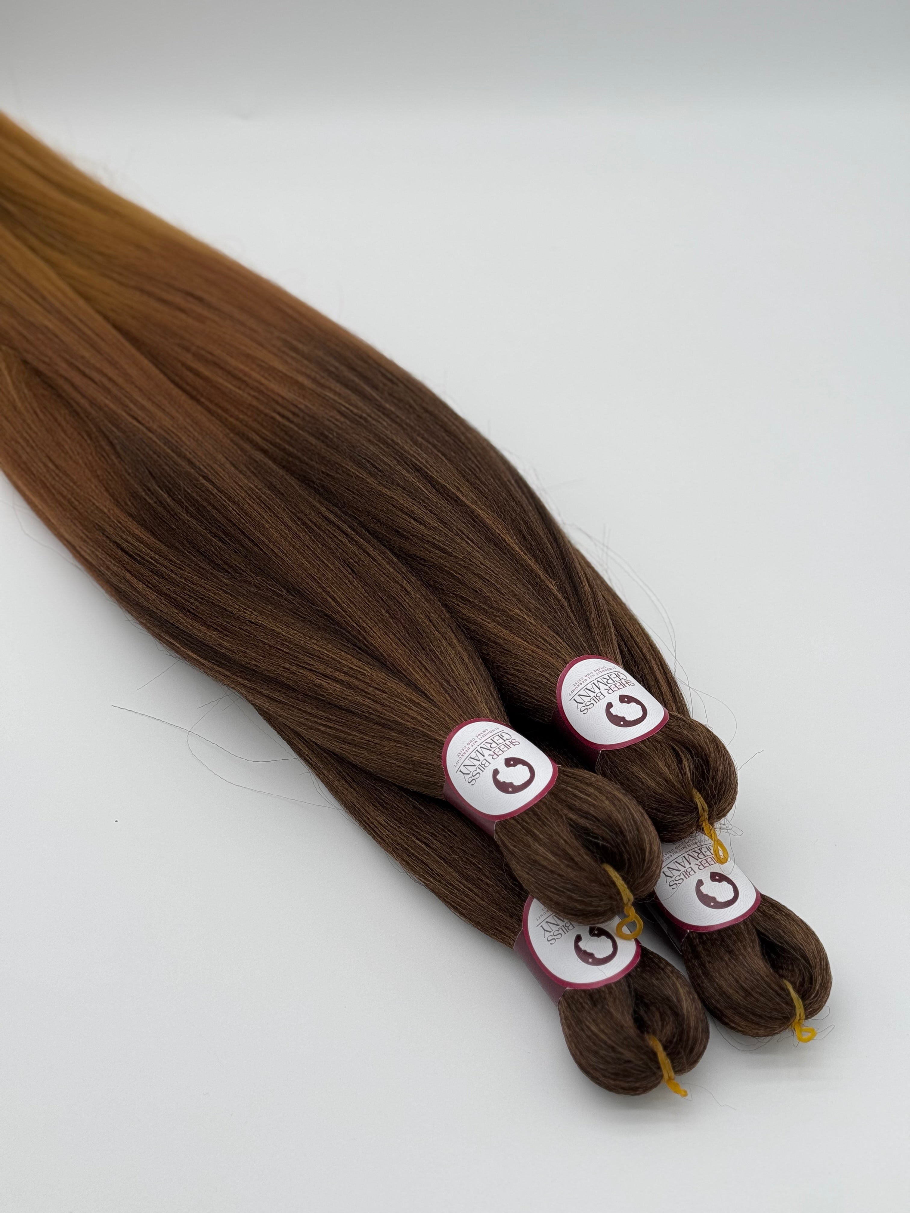 Premium Flechthaar (4er Set), HASELNUSS