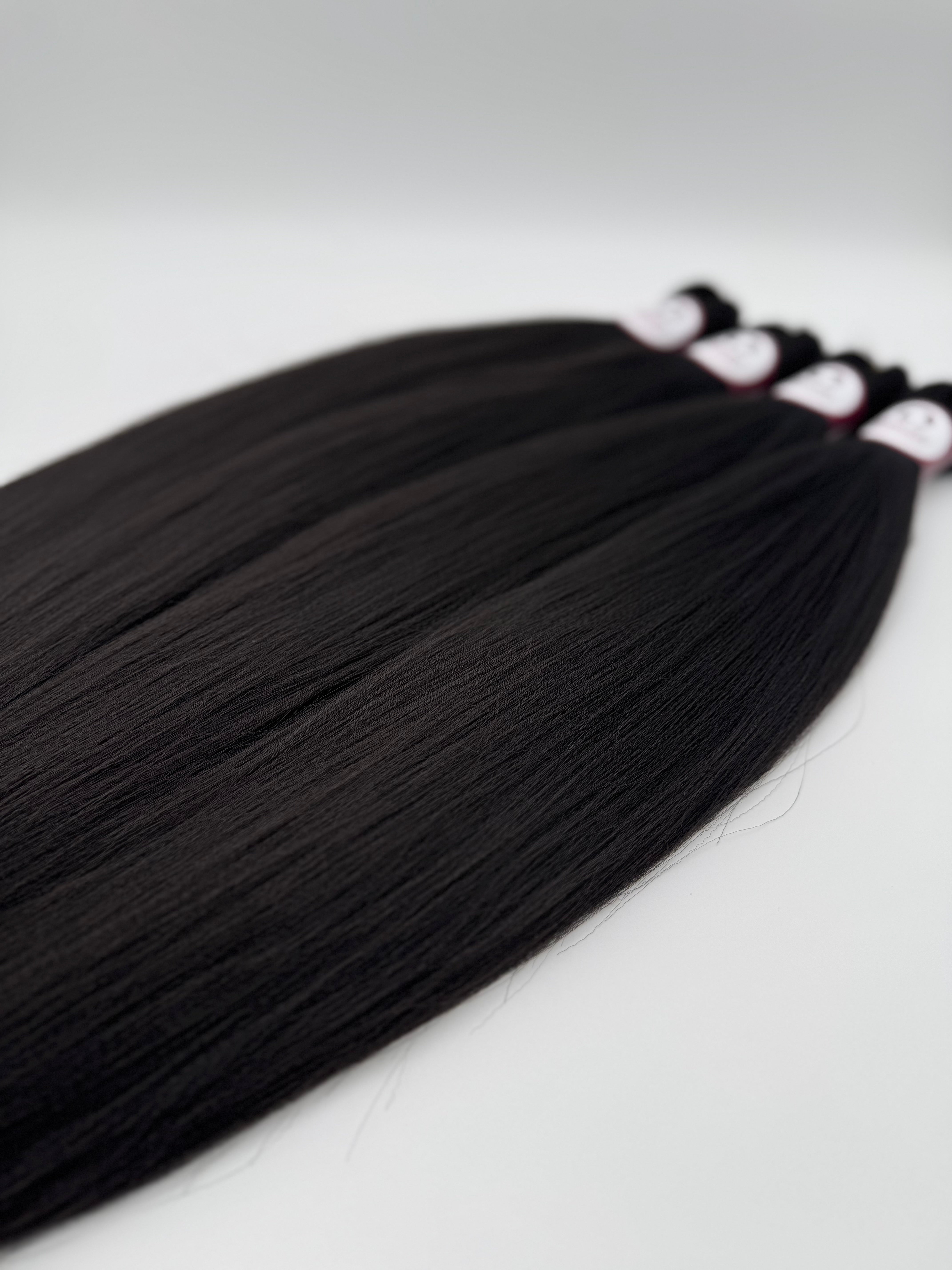 Premium Flechthaar (4er Set), SCHWARZ