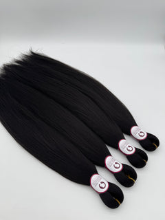 Premium Flechthaar (4er Set), SCHWARZ