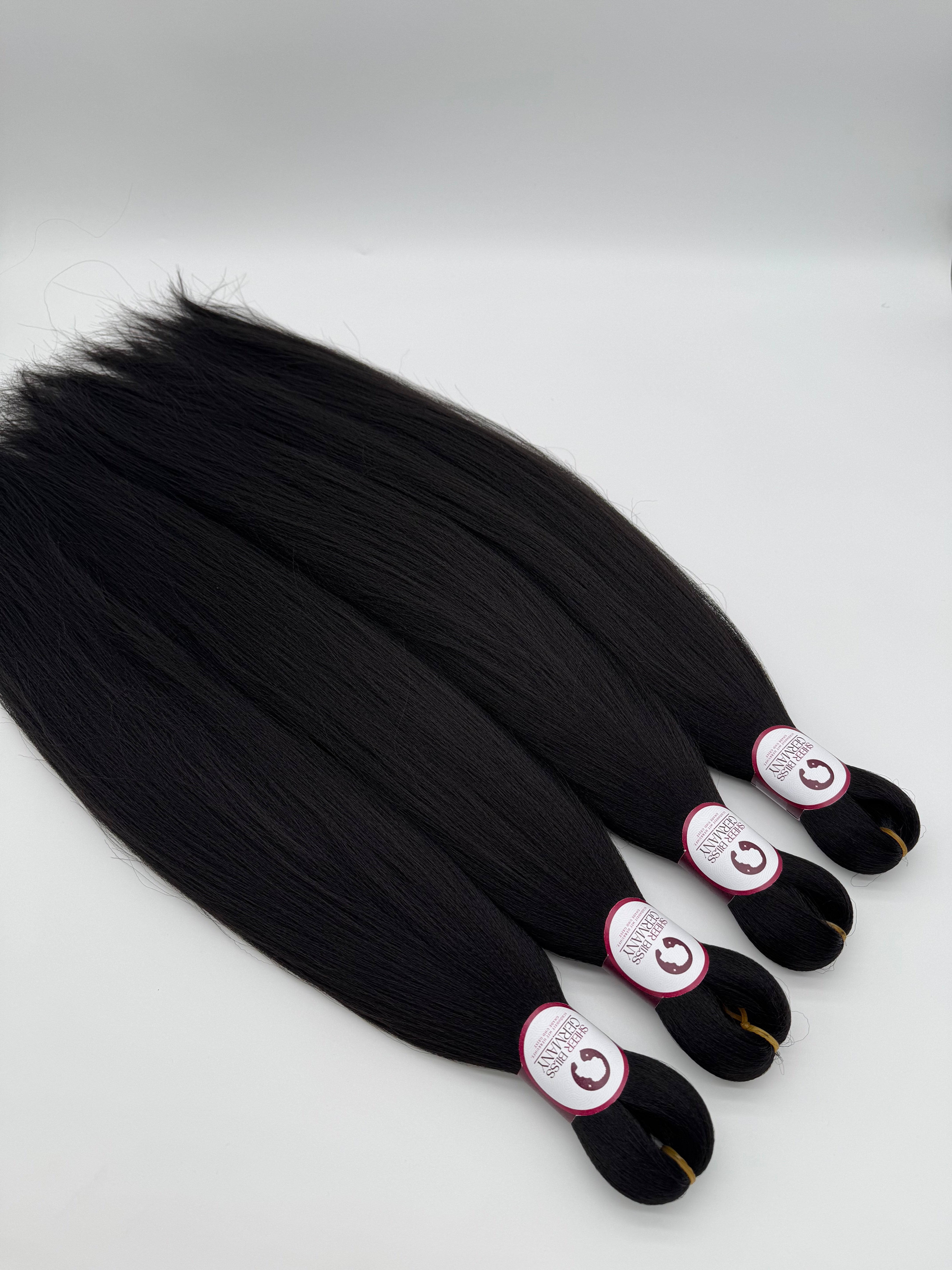 Premium Flechthaar (4er Set), SCHWARZ