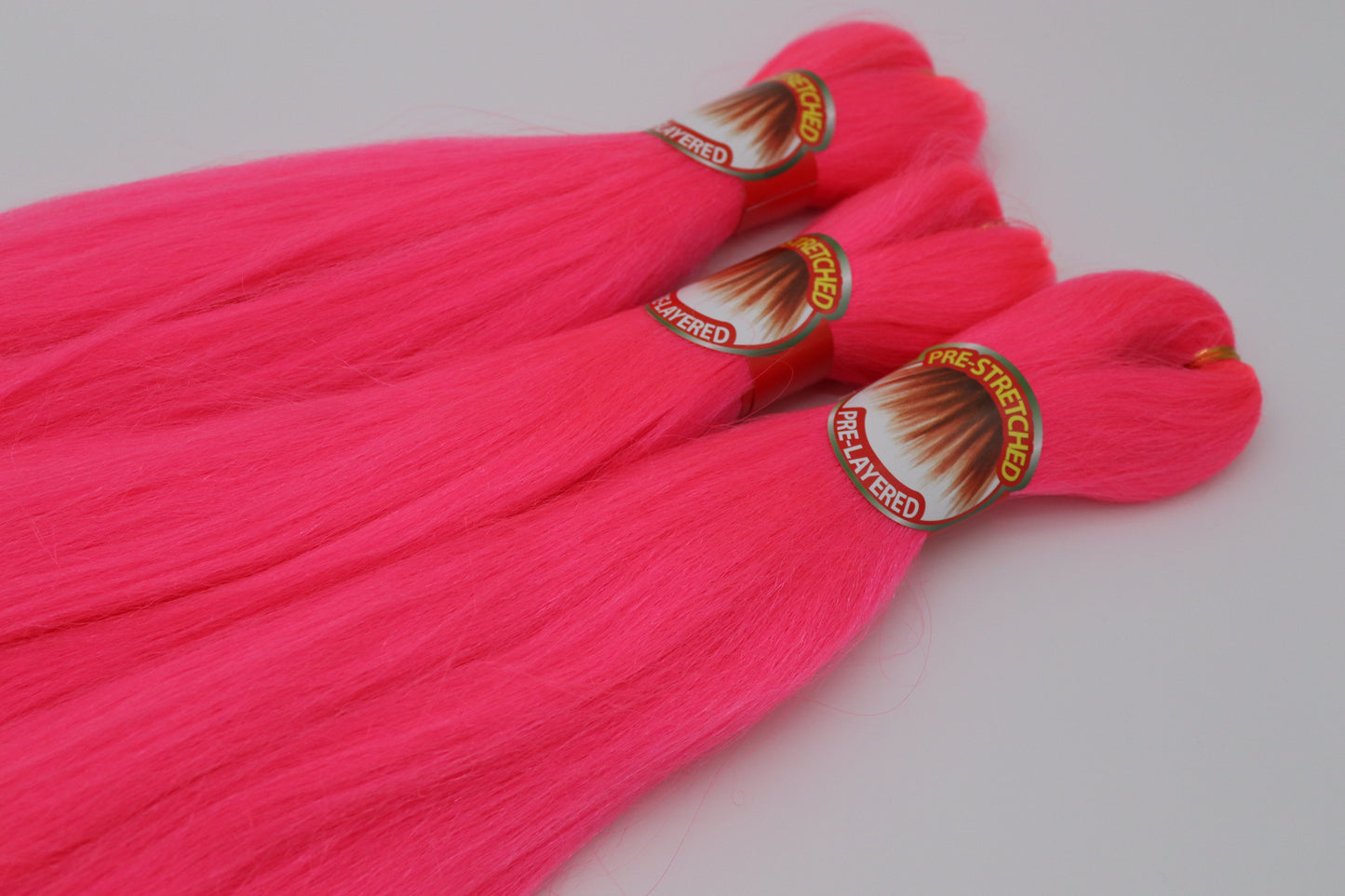 3x Pre- Stretched, Pre-Layered Braids, 26", 90g, einfarbig EZA21