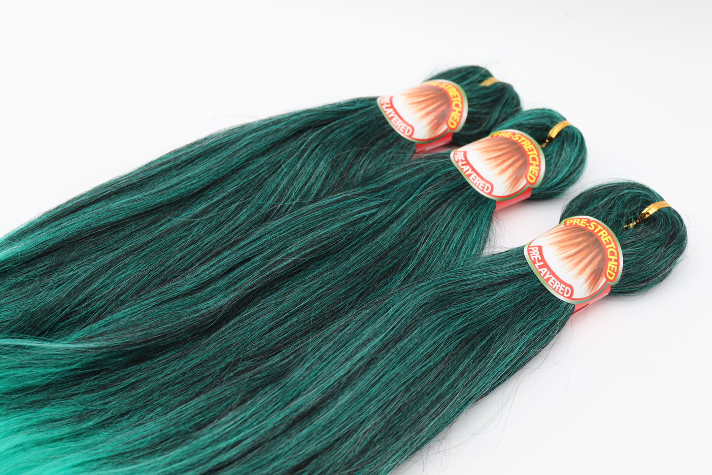 3x Pre- Stretched, Pre-Layered Braids, 26", 90g, dreifarbig EZC13