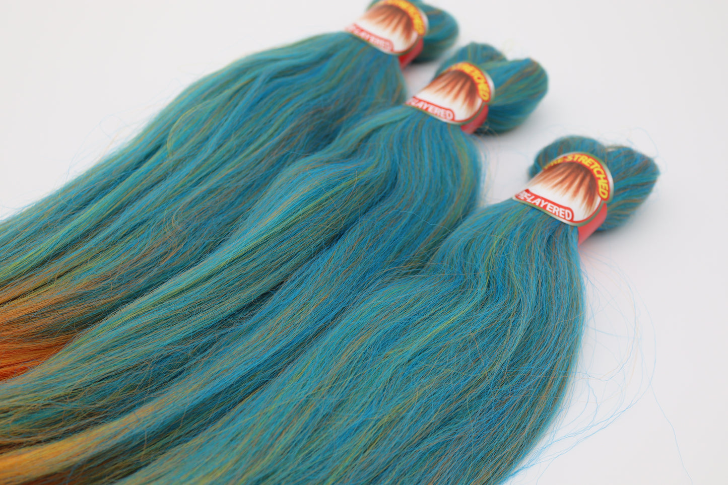 3x Pre- Stretched, Pre-Layered Braids, 26", 90g, dreifarbig EZC53