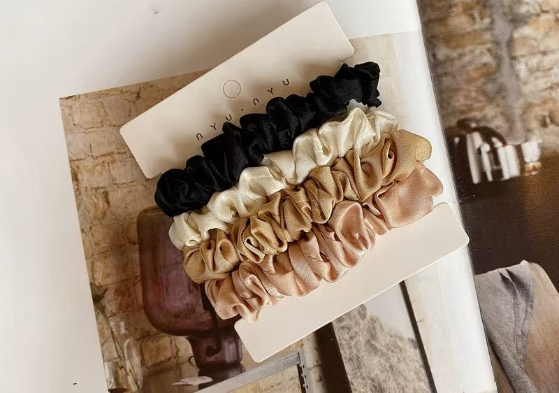 4 Stk. Solid Elastic Scrunchie