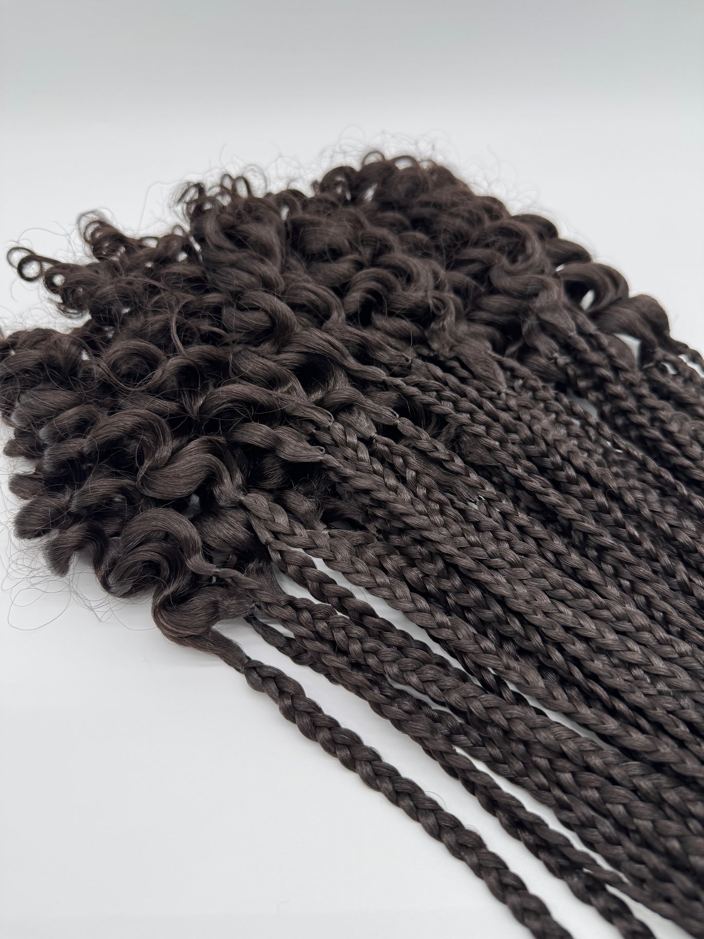 6x Box Braids Curly Ends – Antibakterielle Braids mit lockigen Spitzen, Wiederverwendbar, 4