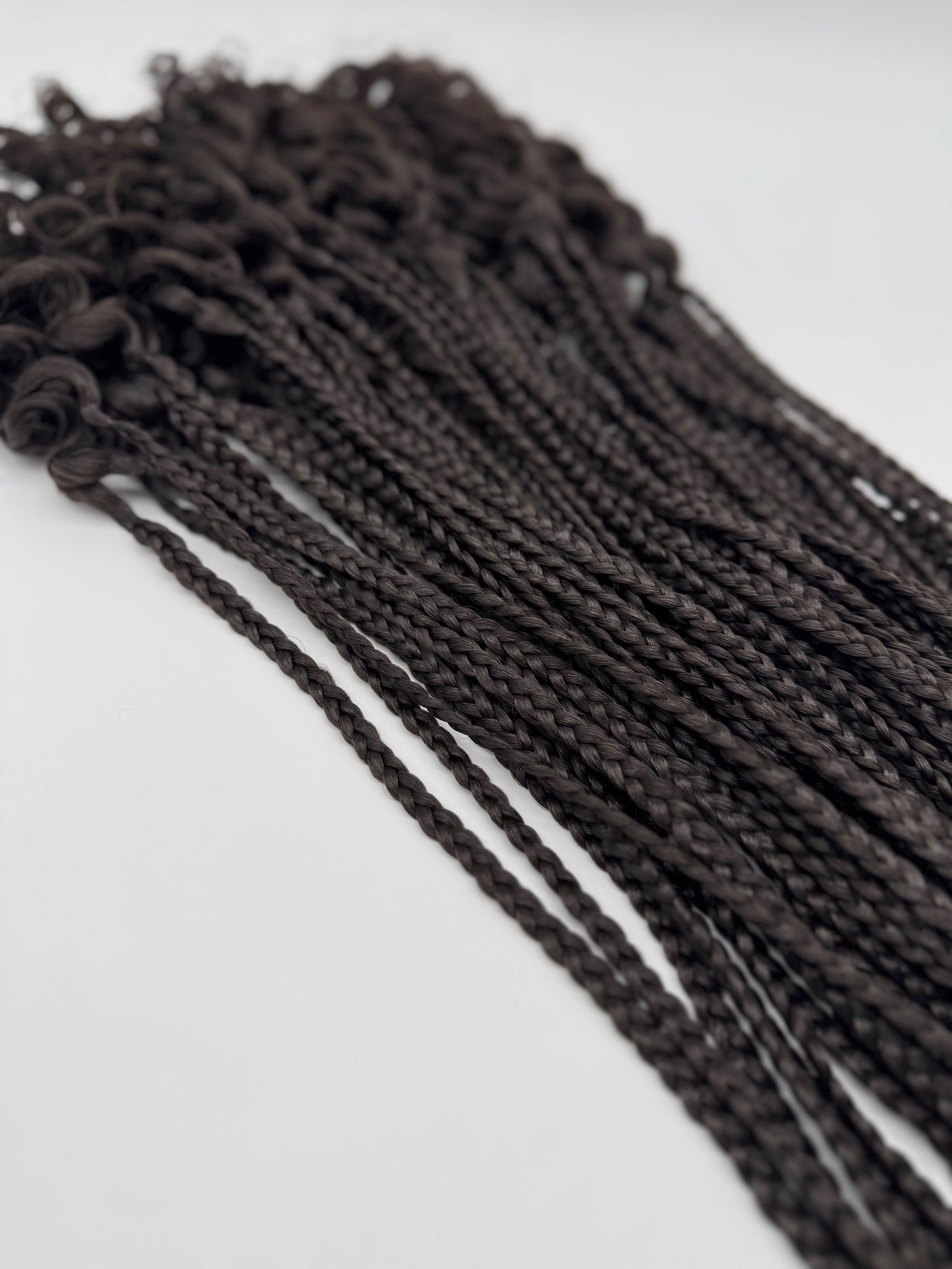 6x Box Braids Curly Ends – Antibakterielle Braids mit lockigen Spitzen, Wiederverwendbar, 4