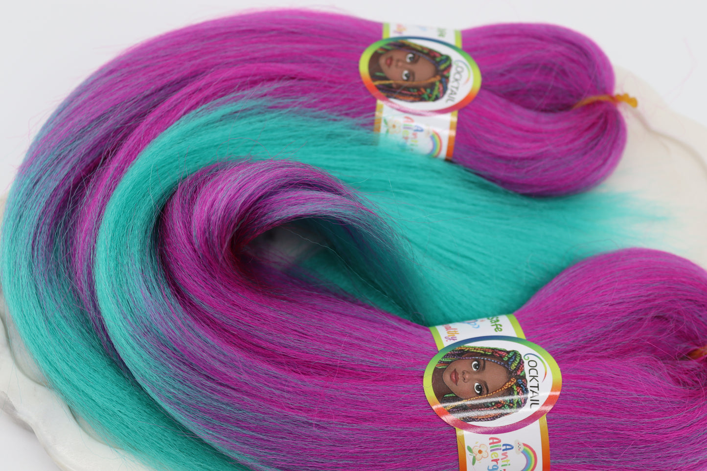 2x Cocktail Kids Braids - Antibakterielle Kinder-Braids in bunten Farben, 2-19