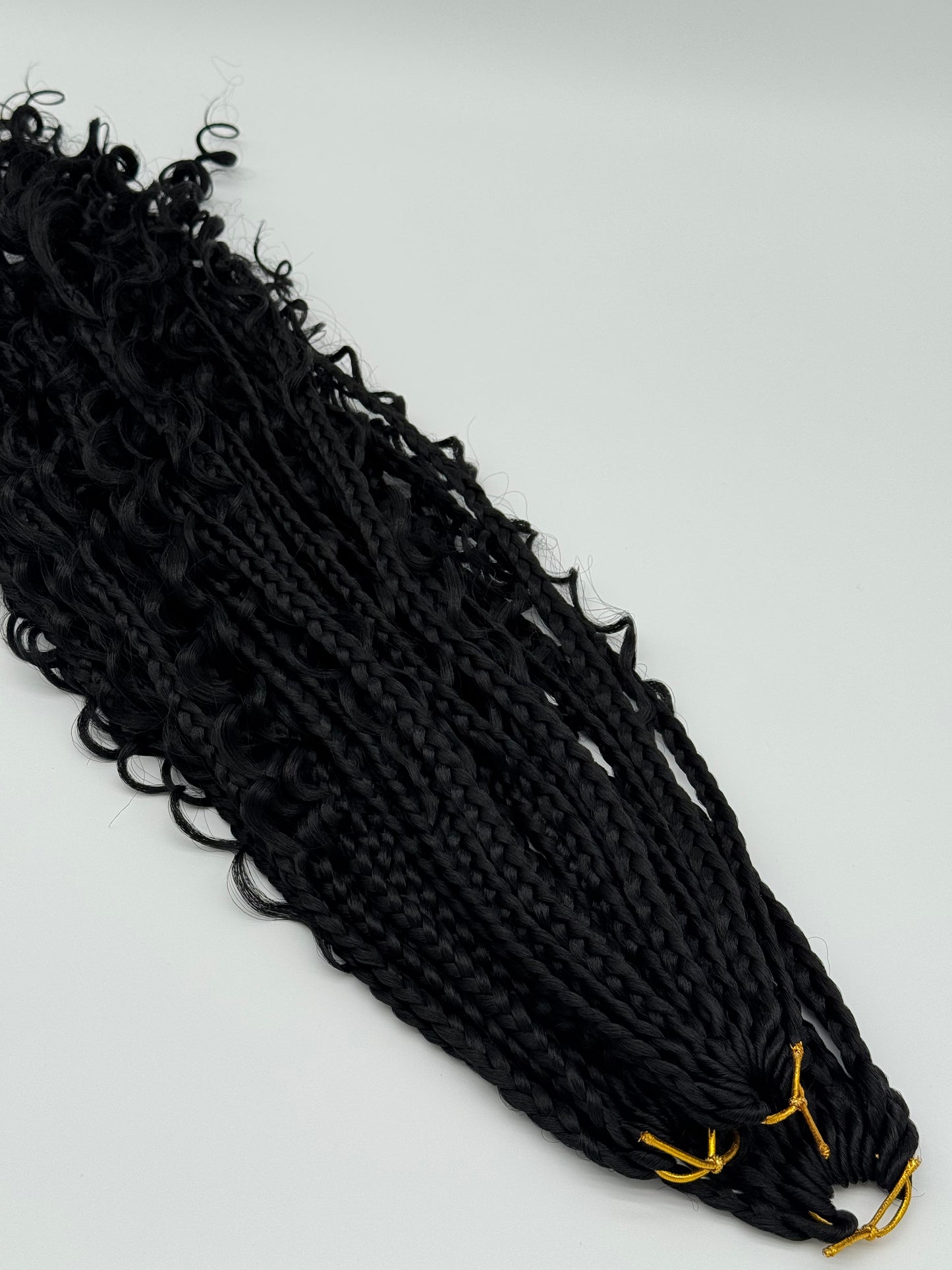 6x River Box Braids – Antibakterielle Braids mit natürlichem Wellen-Look, Wiederverwendbar, 1B