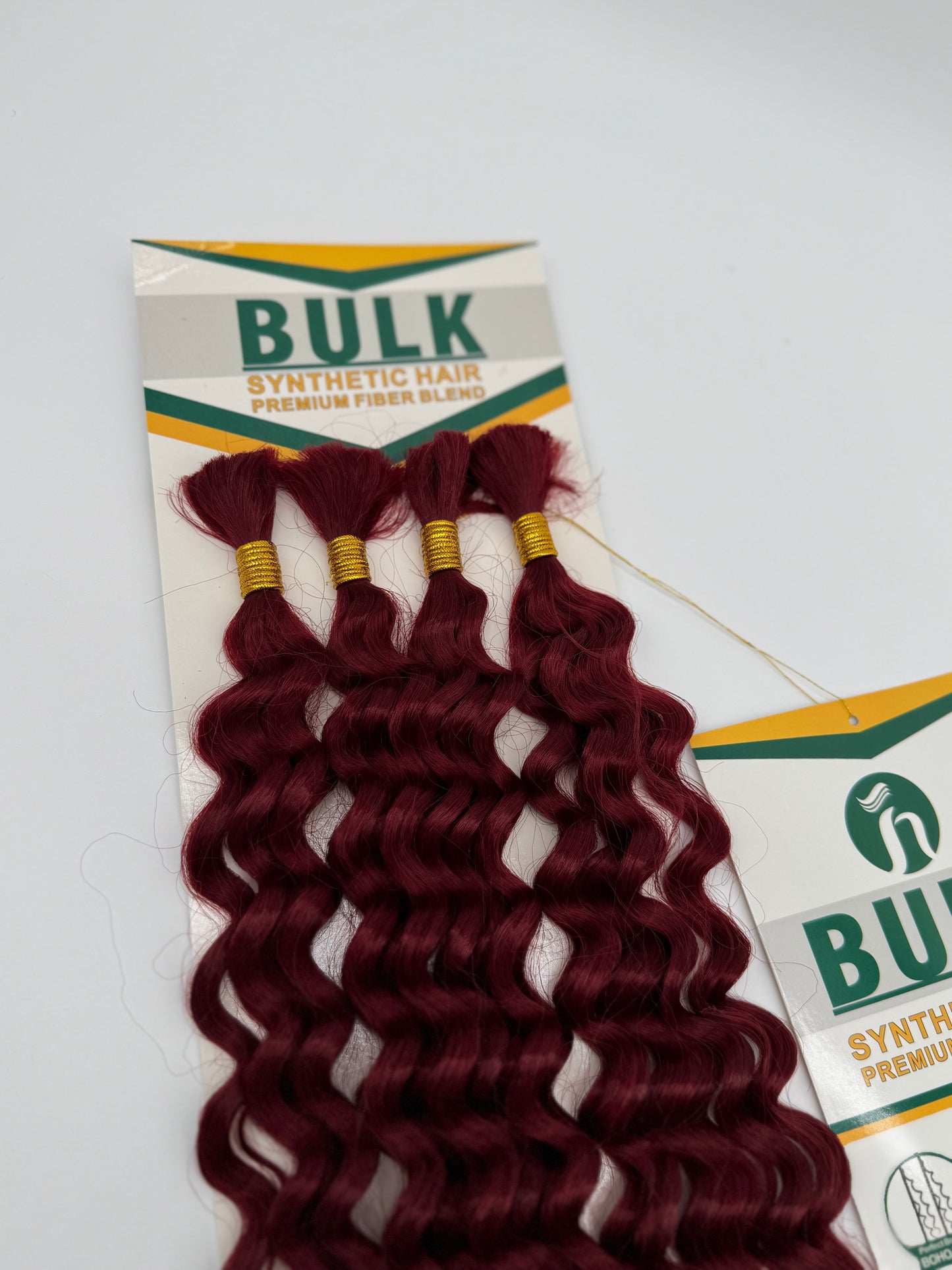 Deep Wave Bulk Hair – Extensions aus Synthetic Hair Premium Fiber Blend, BUG