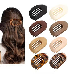5 Stk. Vintage Haarclips – Matte geometrische Haarklammern im Entenschnabel-Design