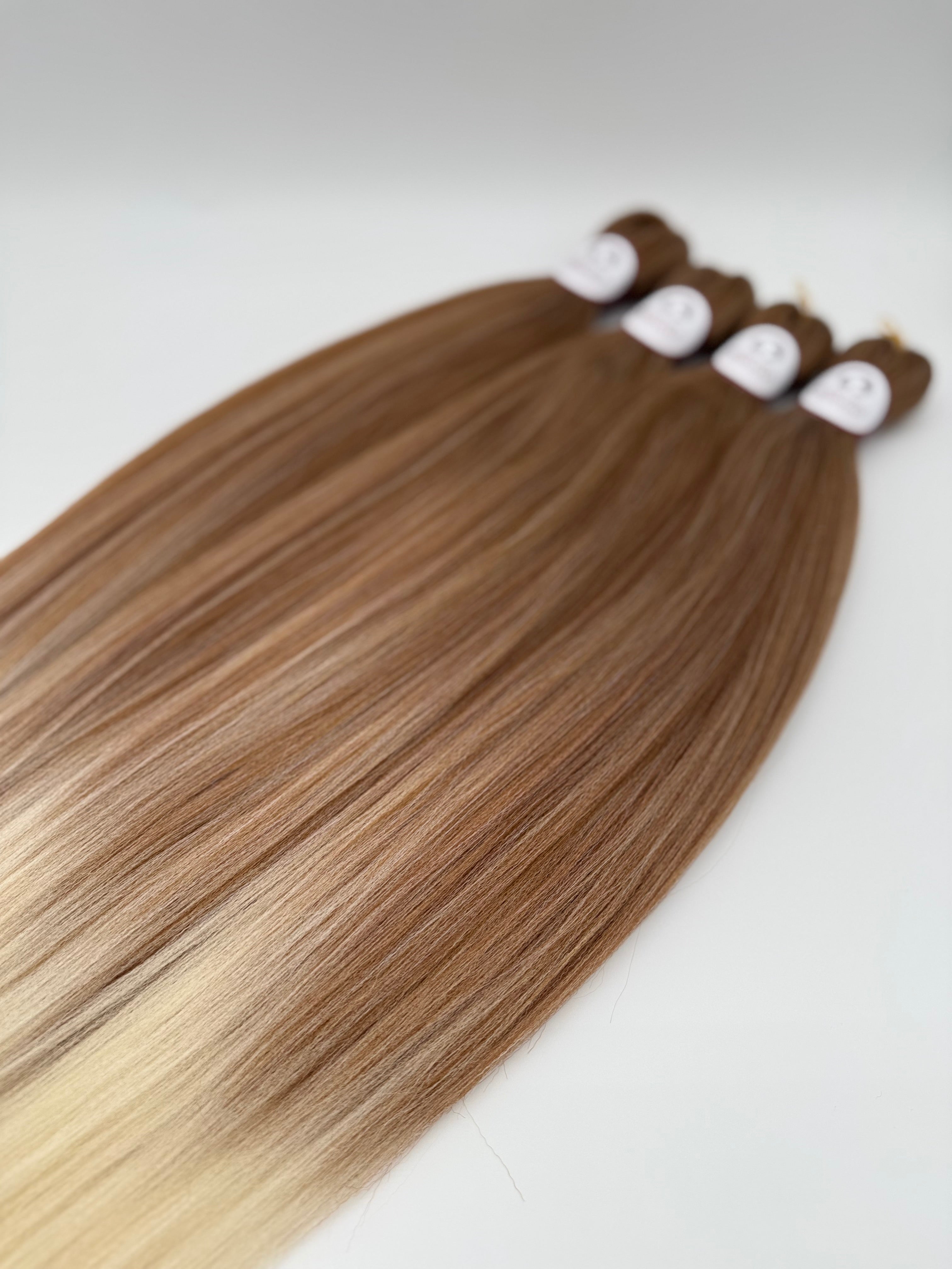 Premium Flechthaar (4er Set), LATTE