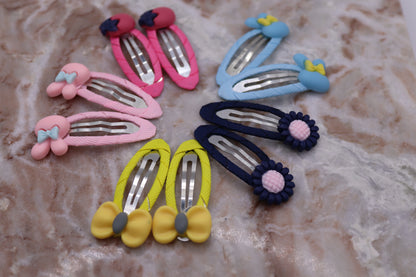 10 Stk. Kinder Haarnadel mit Stoffumrandung