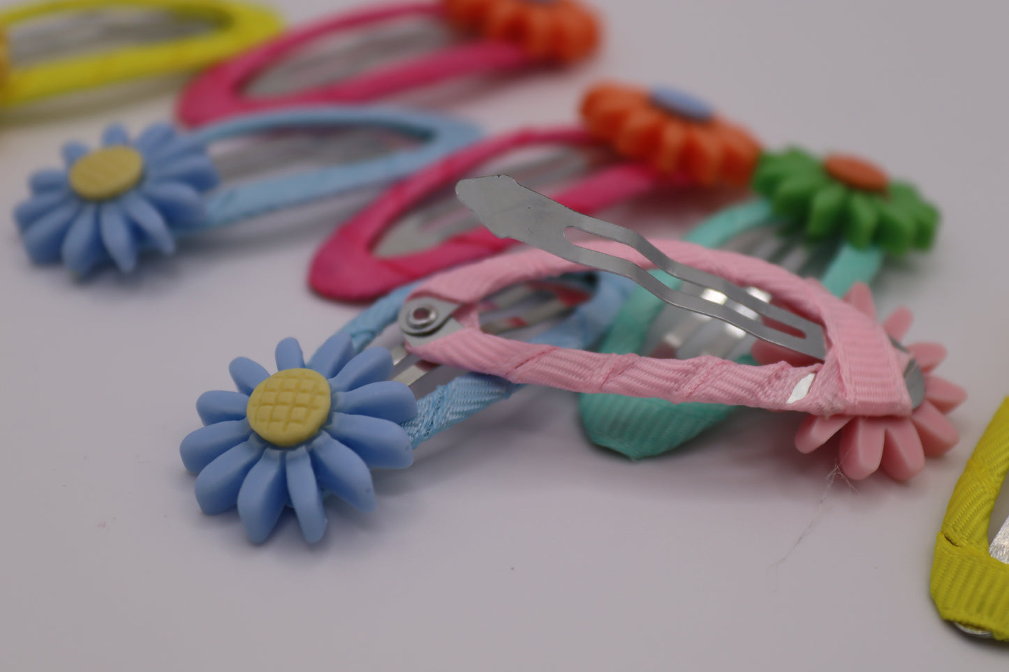 10 Stk. Kinder Haarnadel mit Stoffumrandung