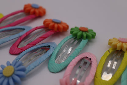 10 Stk. Kinder Haarnadel mit Stoffumrandung