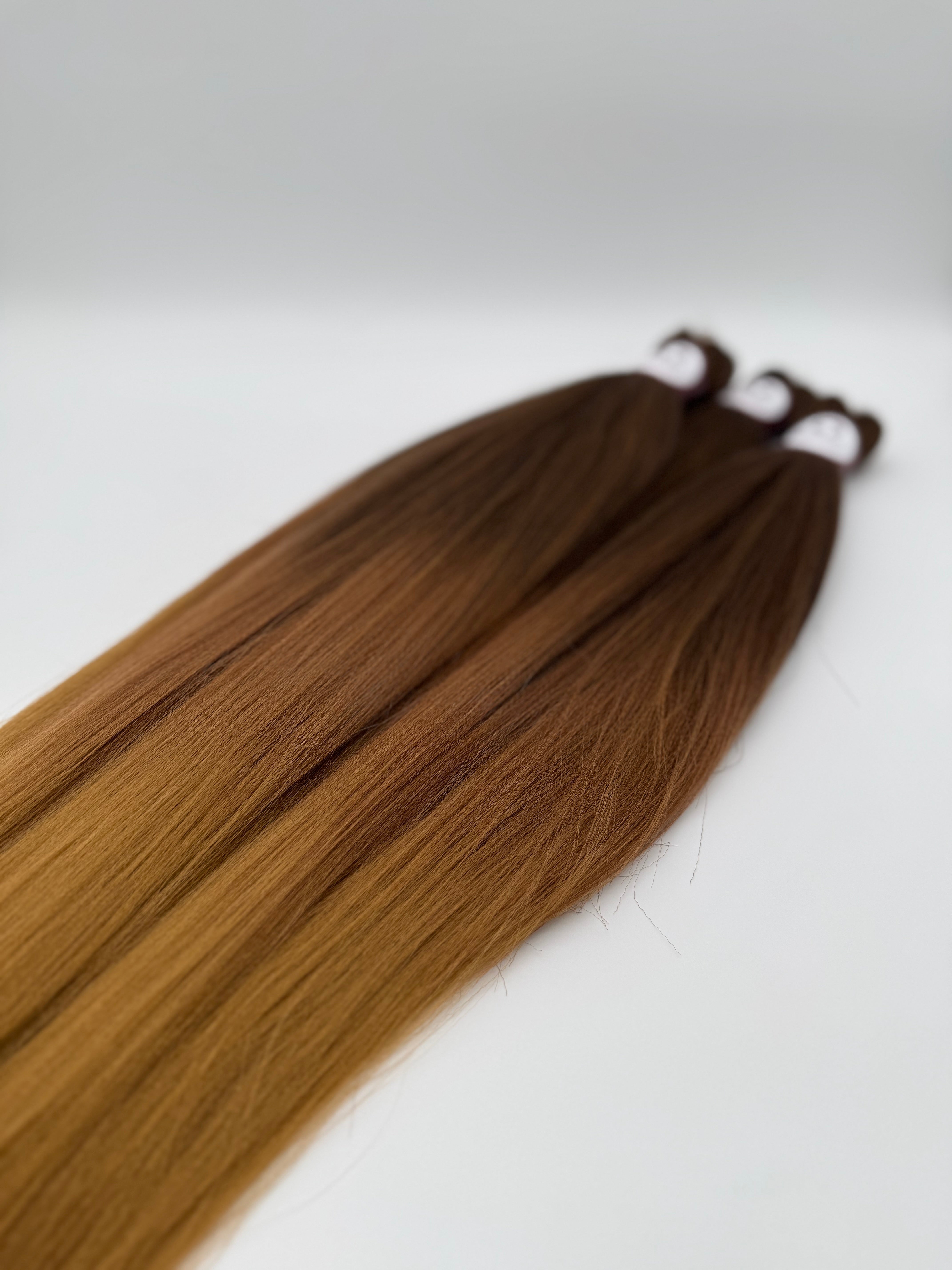Premium Flechthaar (4er Set), HASELNUSS