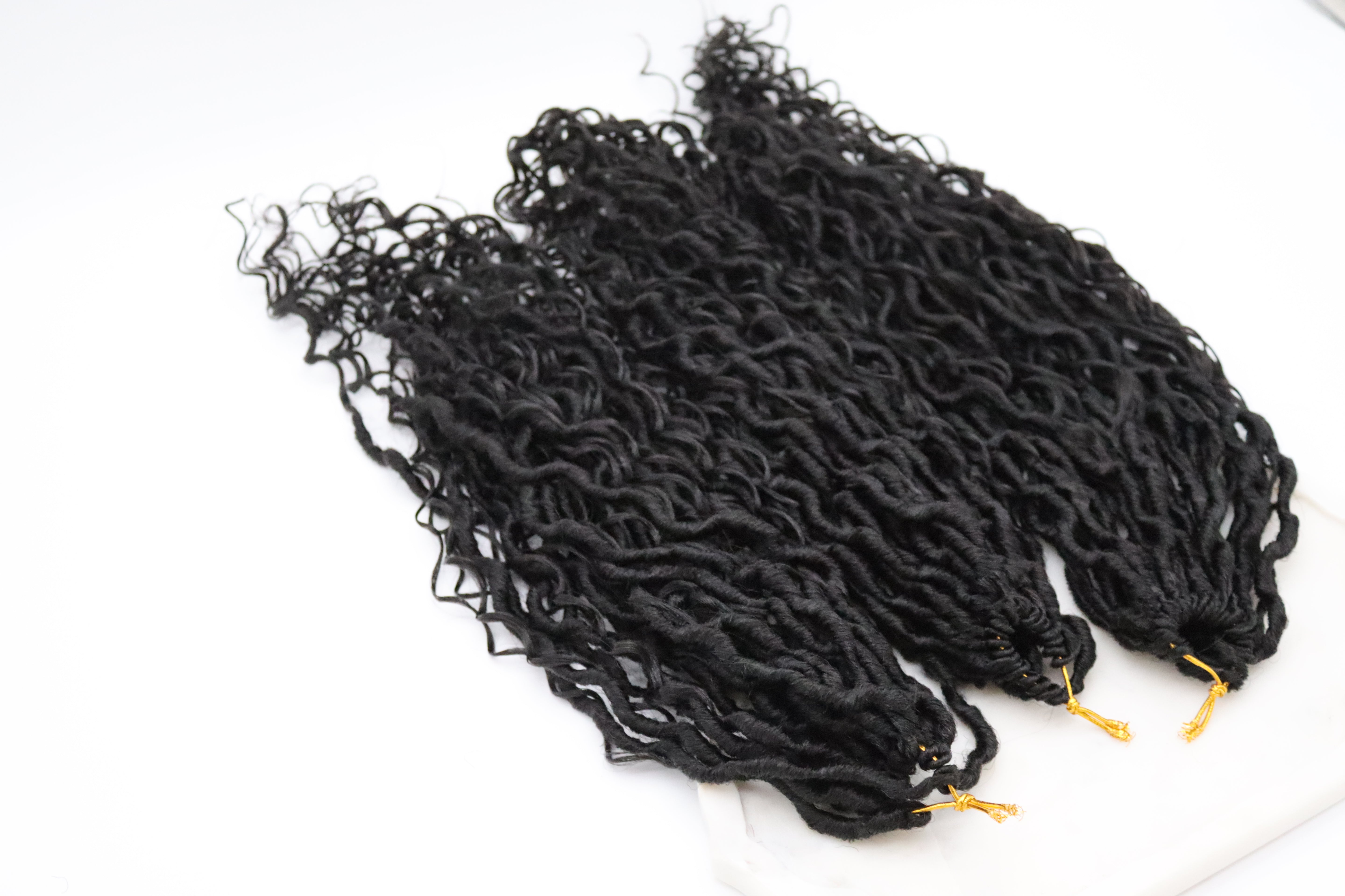 River Locs Crotchet Braids 24S, 22",(3er Set), 1B