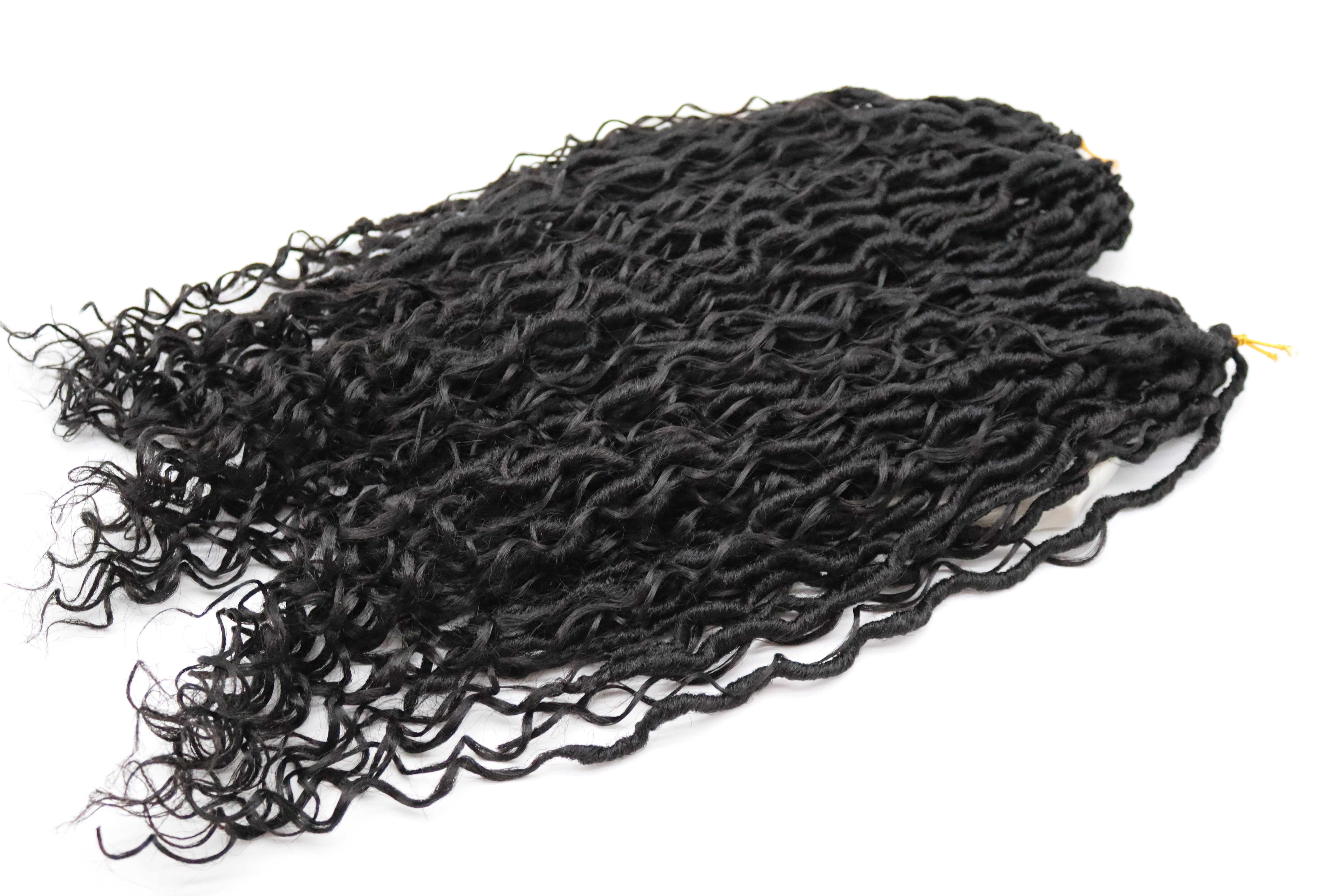 River Locs Crotchet Braids 24S, 22",(3er Set), 1B