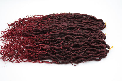 3x River Locs Crotchet Braids 24S, 18", 1B BUG