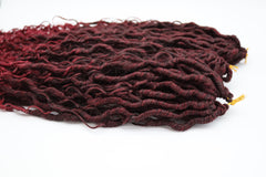 River Locs Crotchet Braids 24S, 22",(3er Set), T1B/BUG