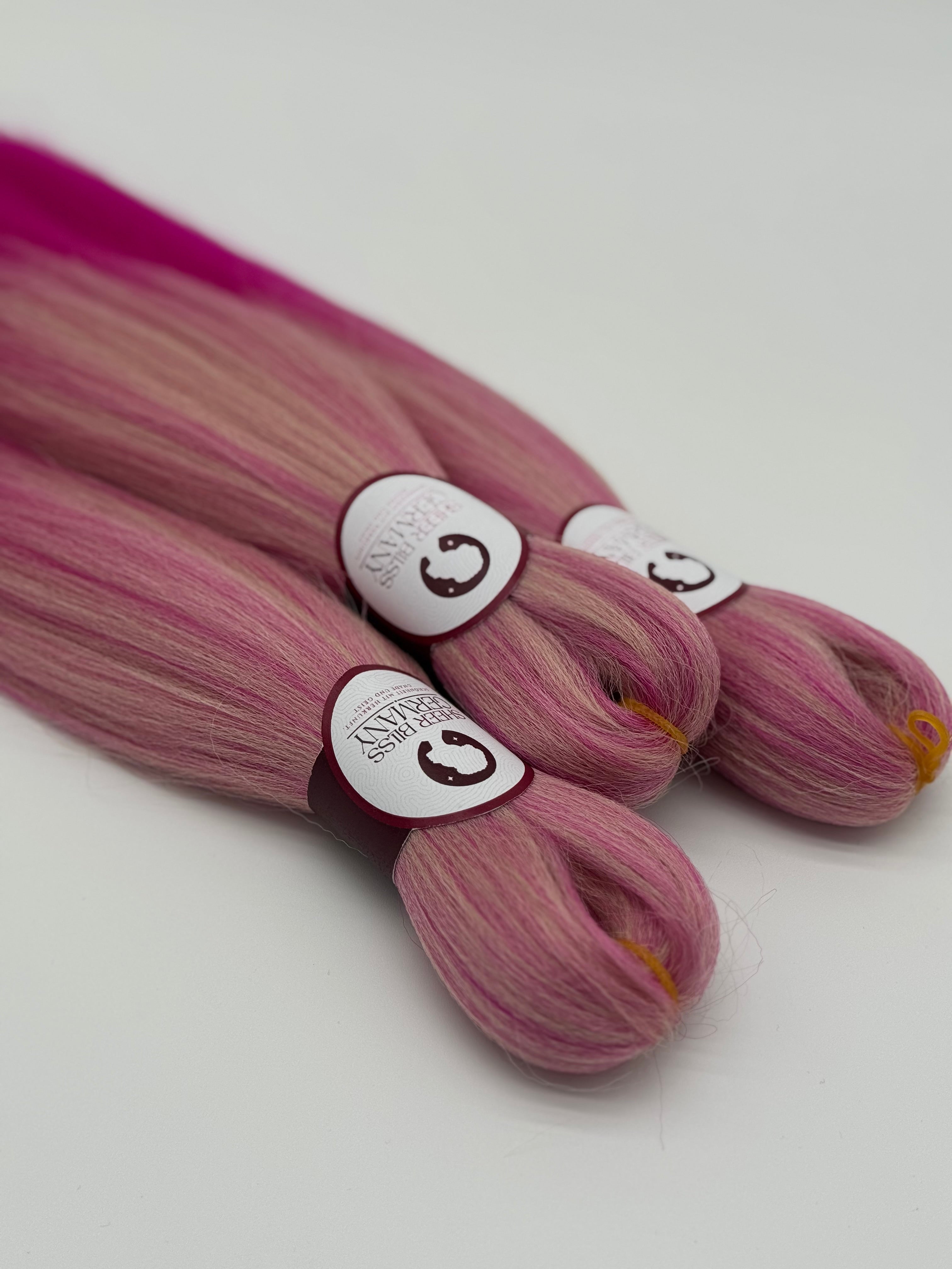 Exklusives Kinder-Flechthaar, ZUCKERWATTE PINK (3er Set)