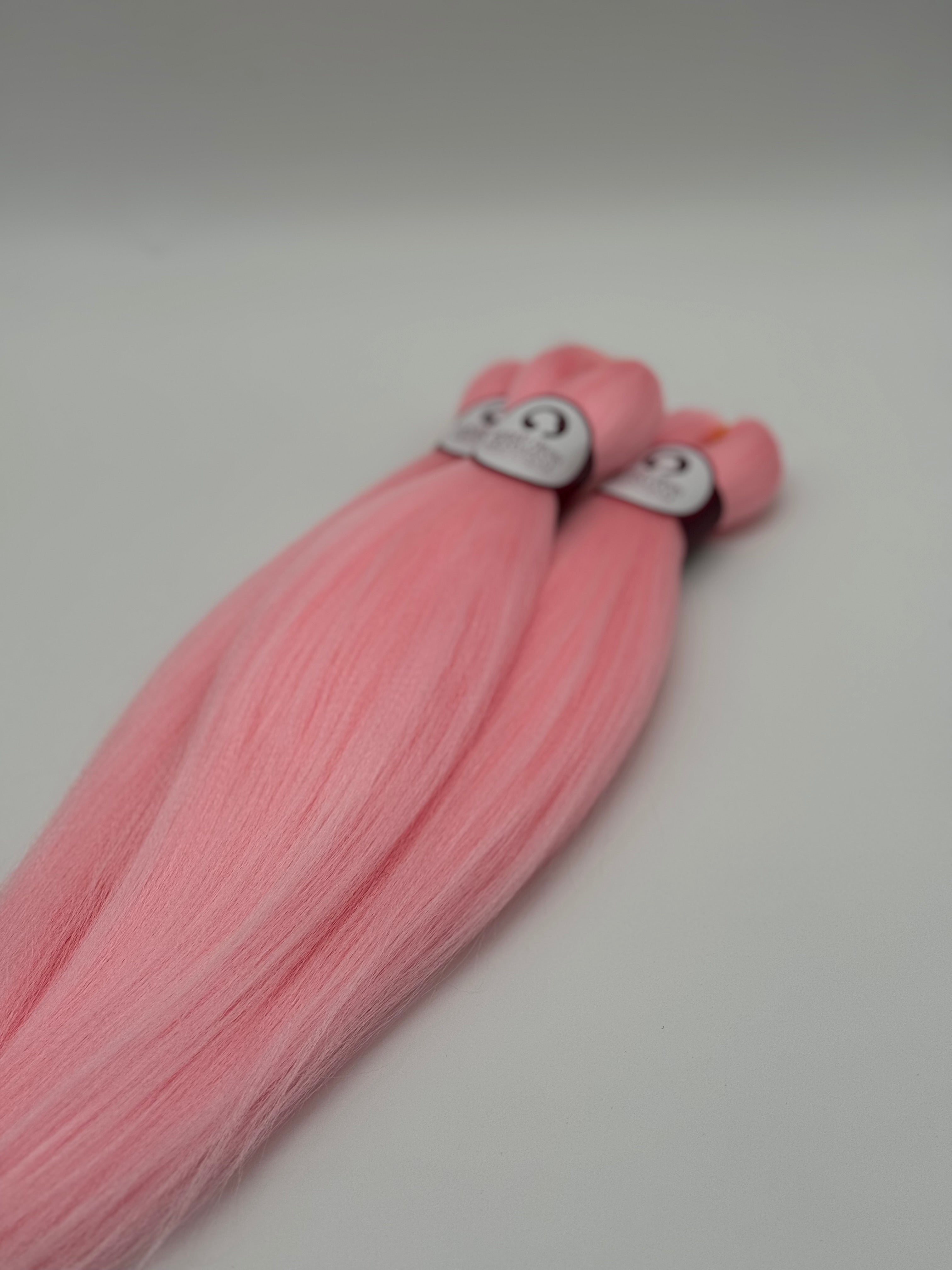 Exklusives Kinder-Flechthaare, ROSÉ (3er Set)