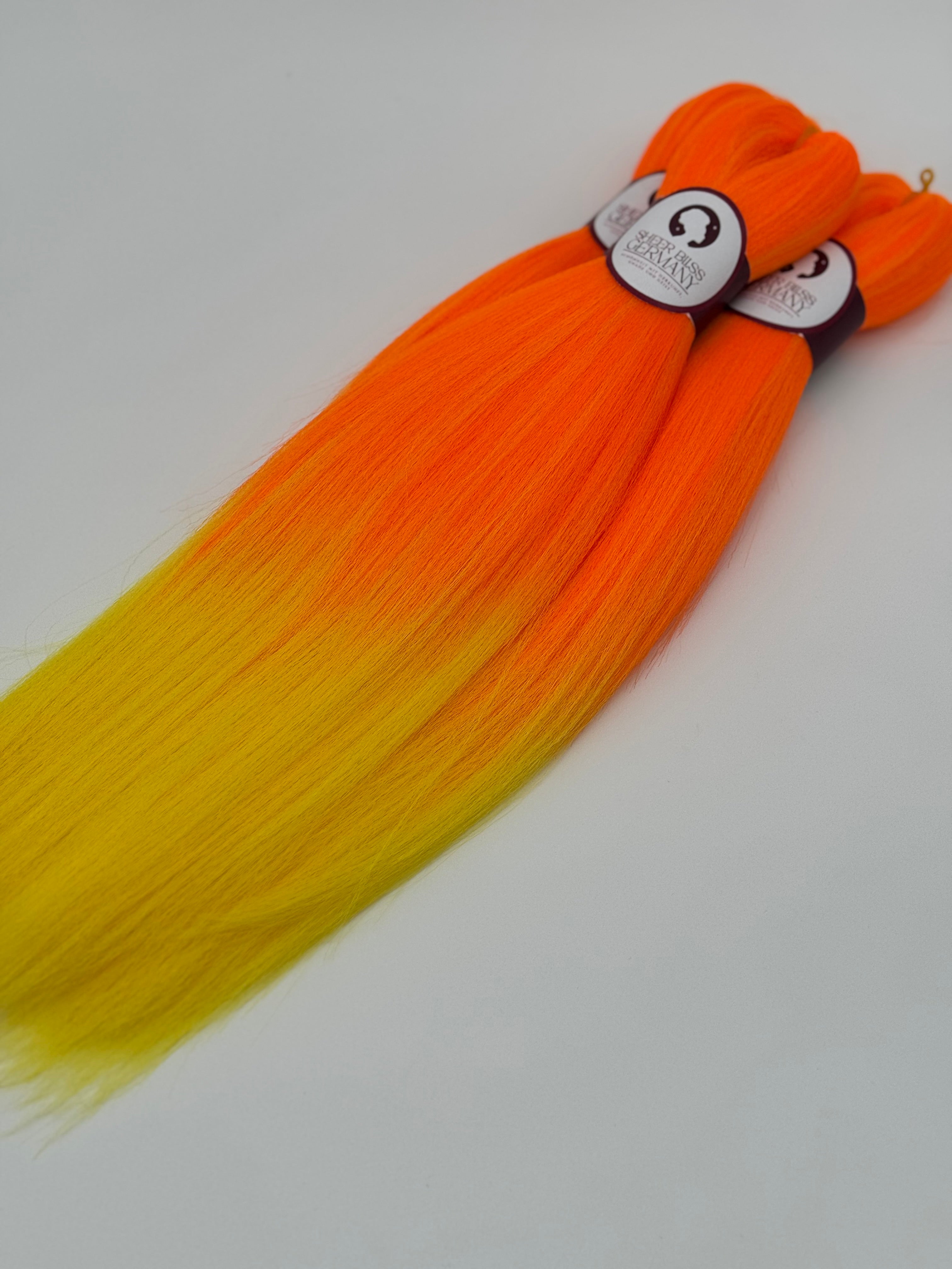 Exklusives Kinder-Flechthaar, MARACUJA (3er Set)