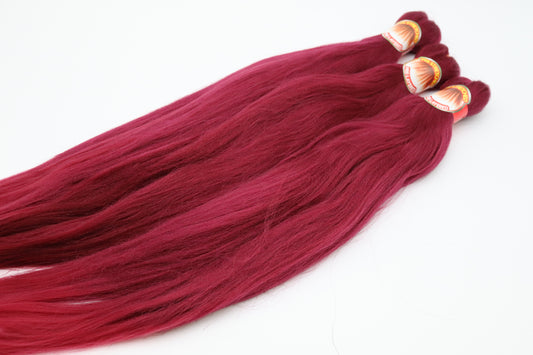 3x Pre- Stretched, Pre-Layered Braids, 26", 90g, einfarbig 900