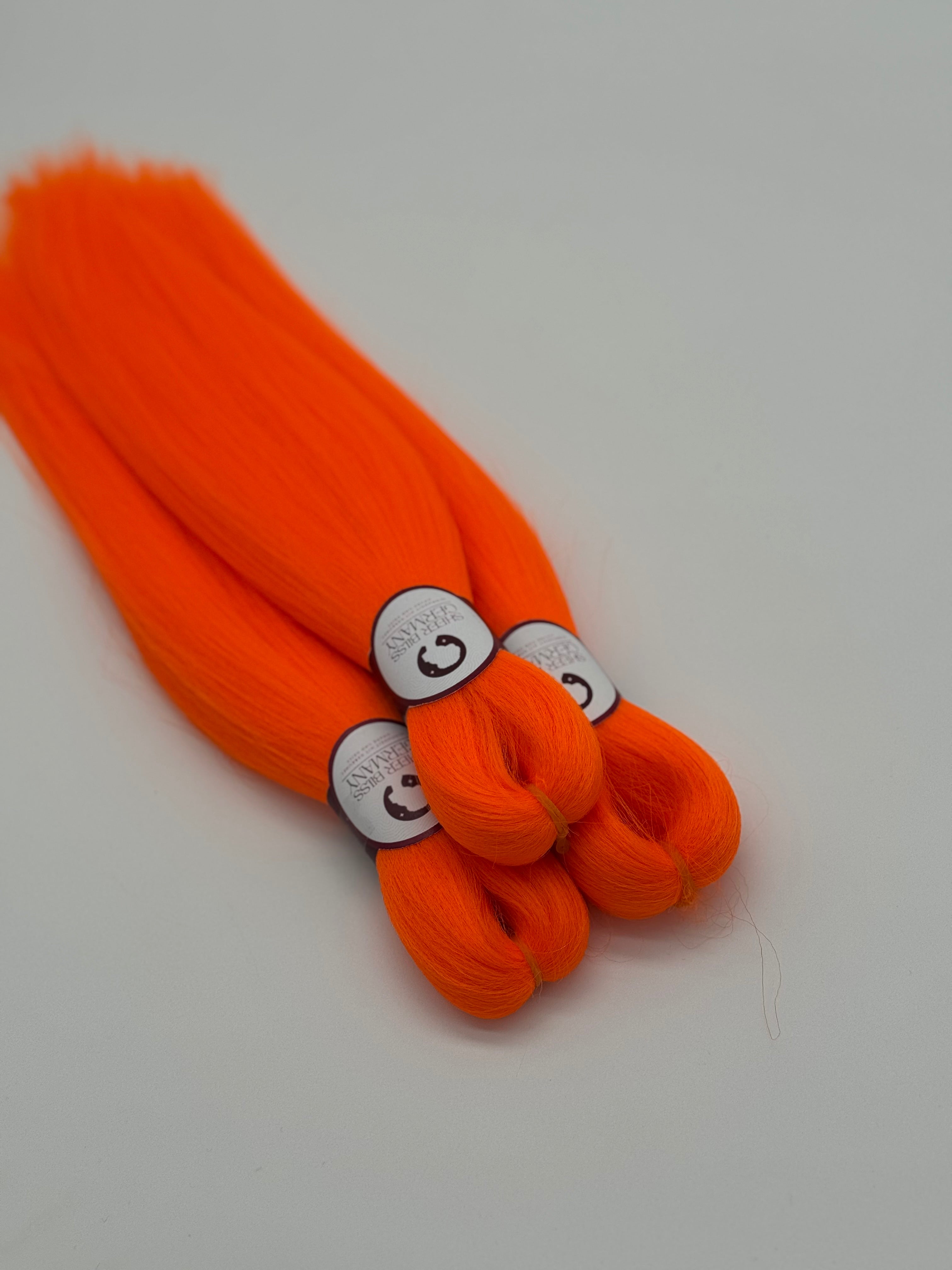 Exklusives Kinder-Flechthaare, MANDARINE (3er Set)