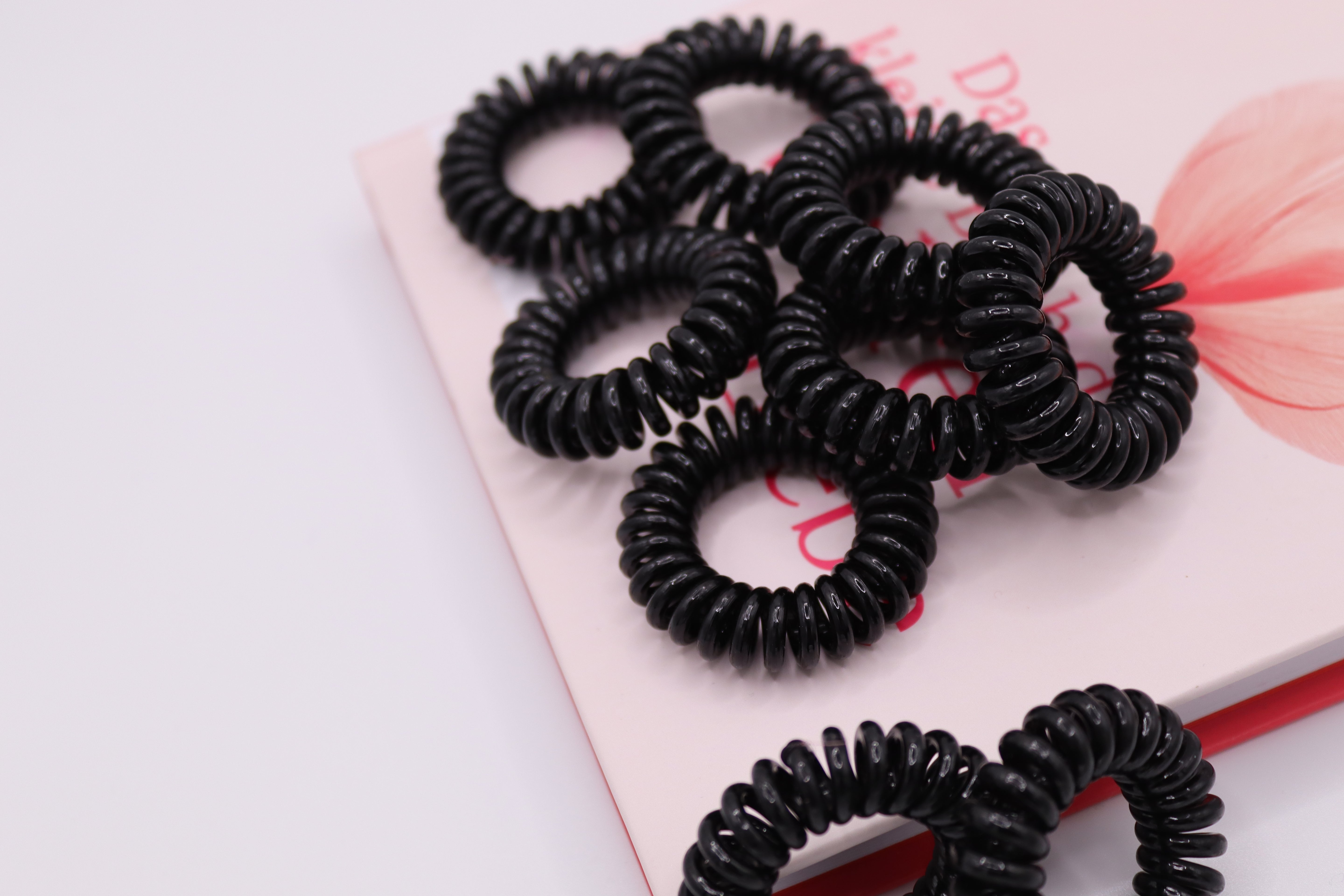 9 Stk. in der Box, Acrylic Spiral Elastic Hair Bands