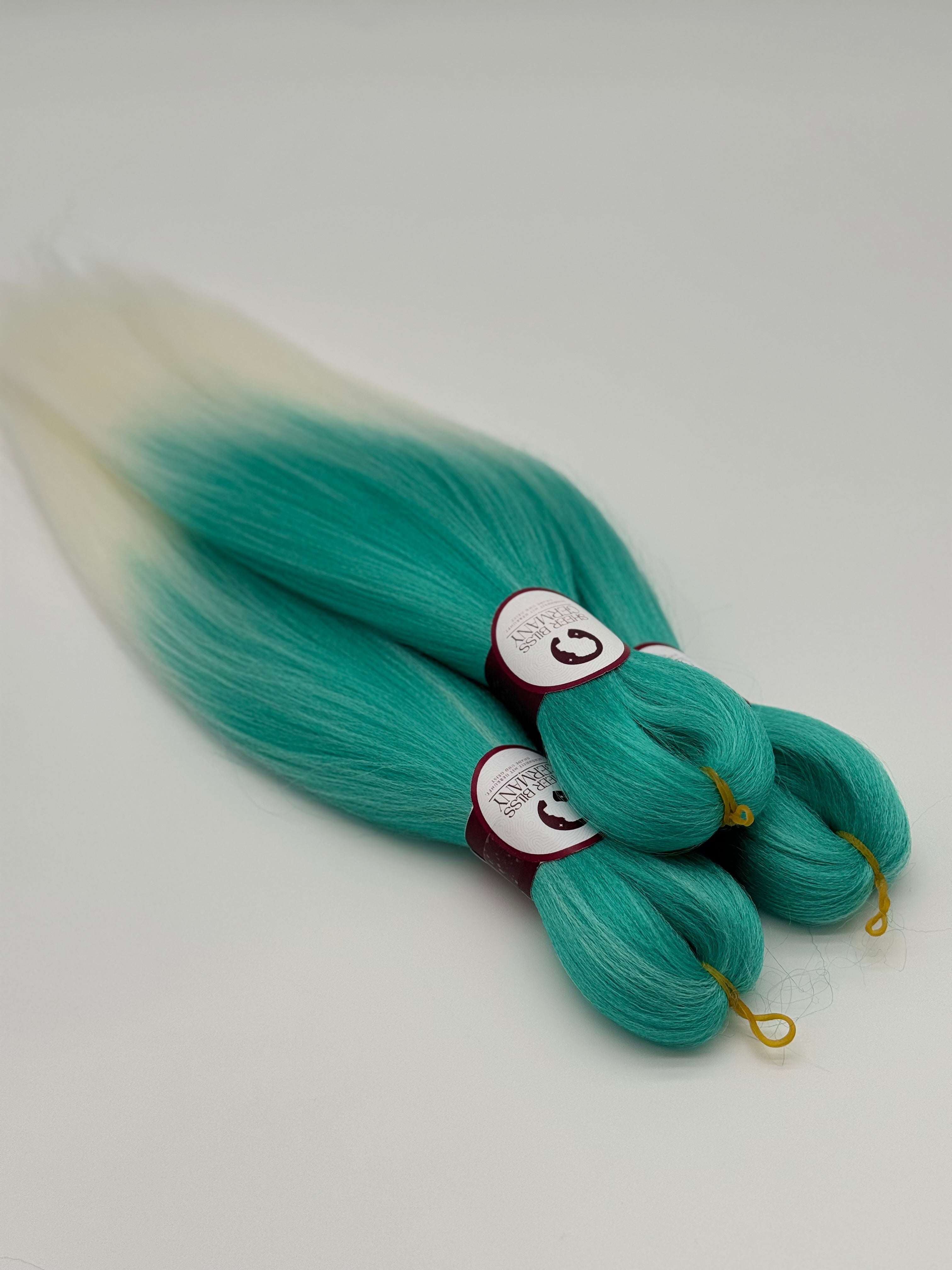 Exklusives Kinder-Flechthaar , AQUA (3er Set)