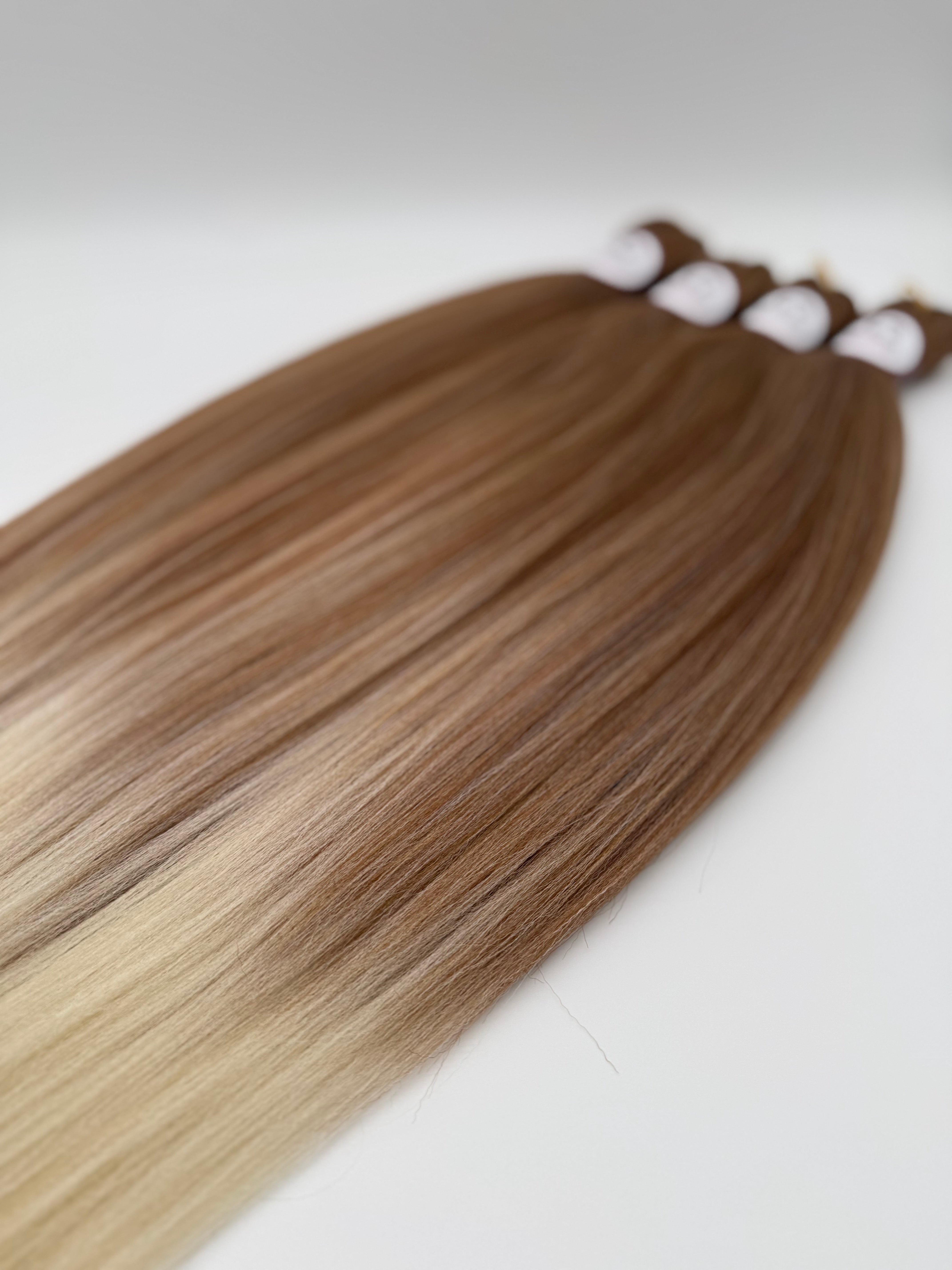 Premium Flechthaar (4er Set), LATTE