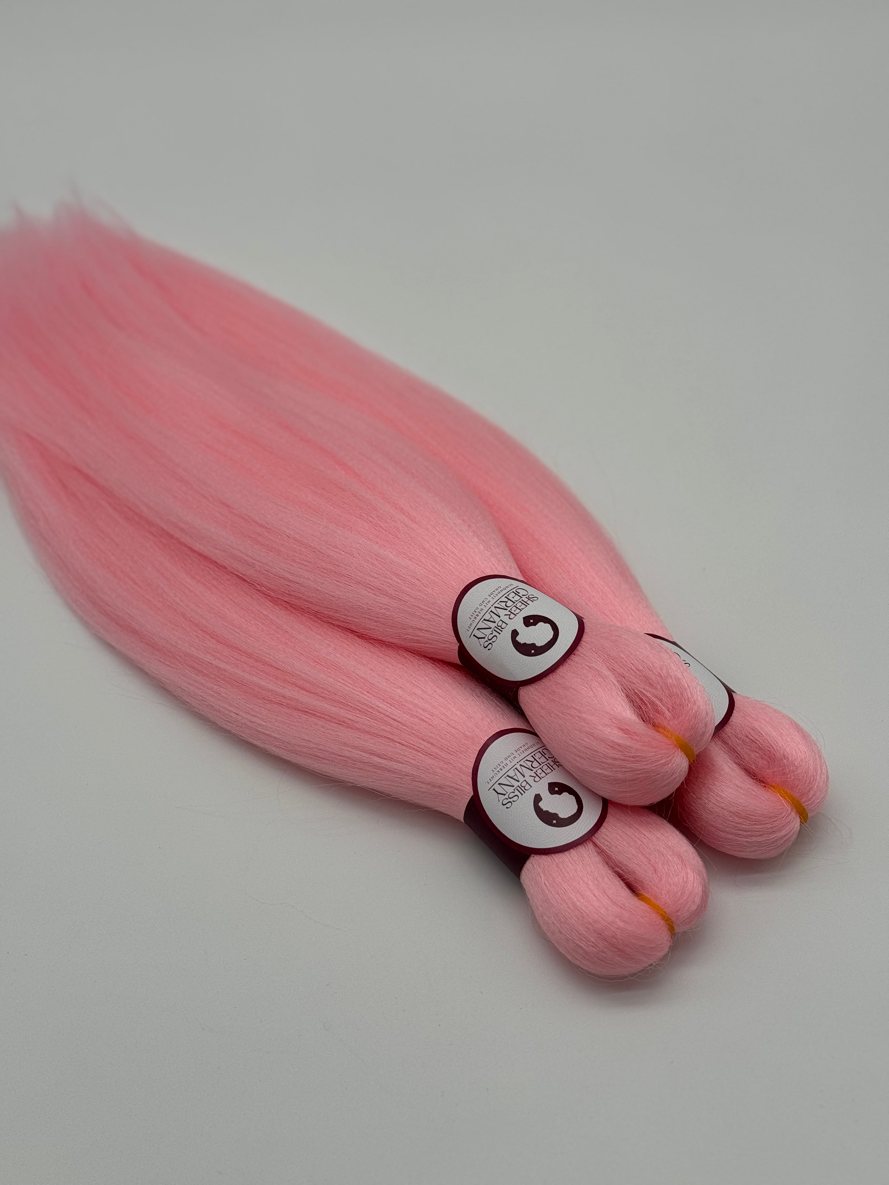 Exklusives Kinder-Flechthaare, ROSÉ (3er Set)