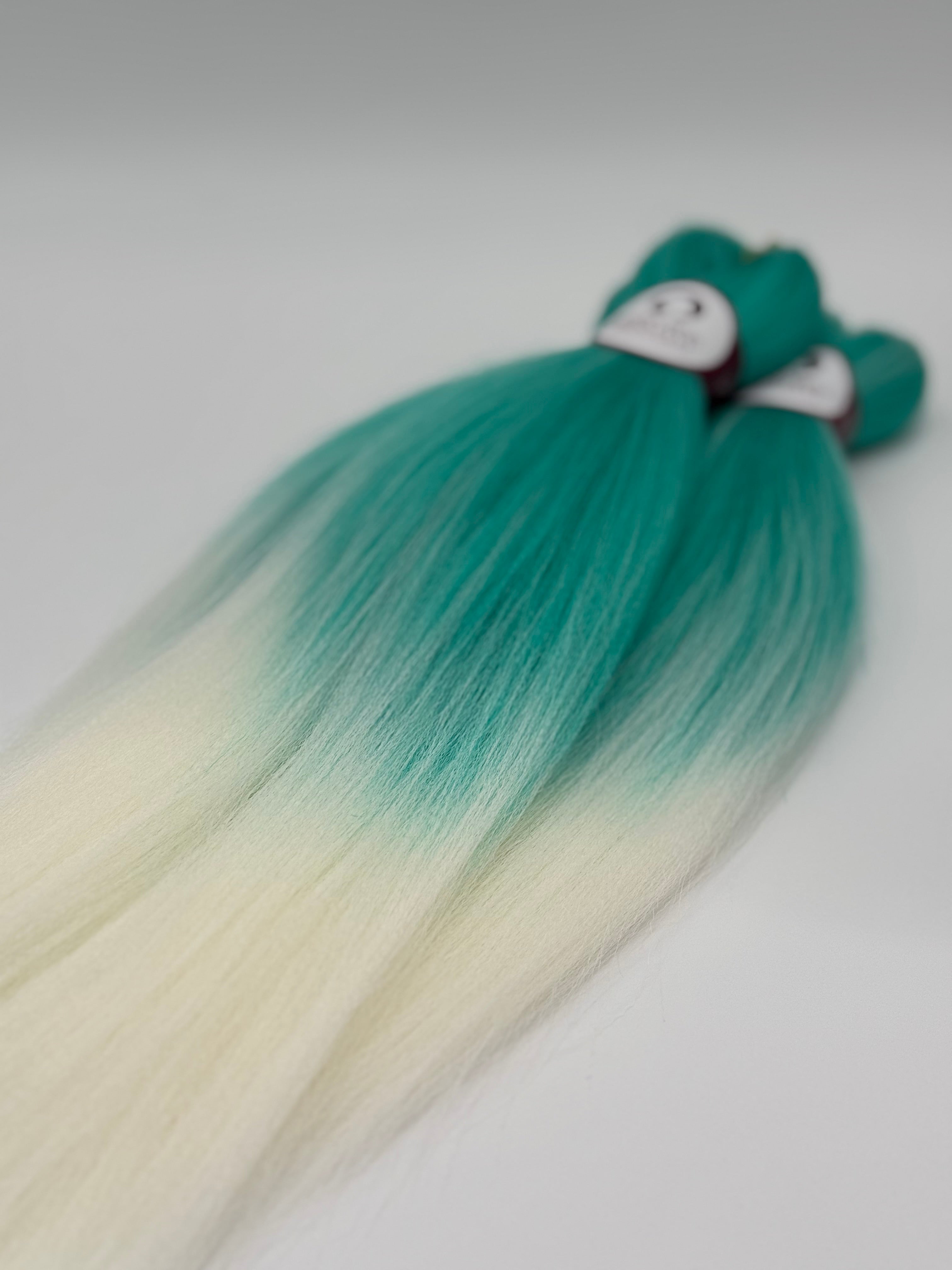 Exklusives Kinder-Flechthaar , AQUA (3er Set)