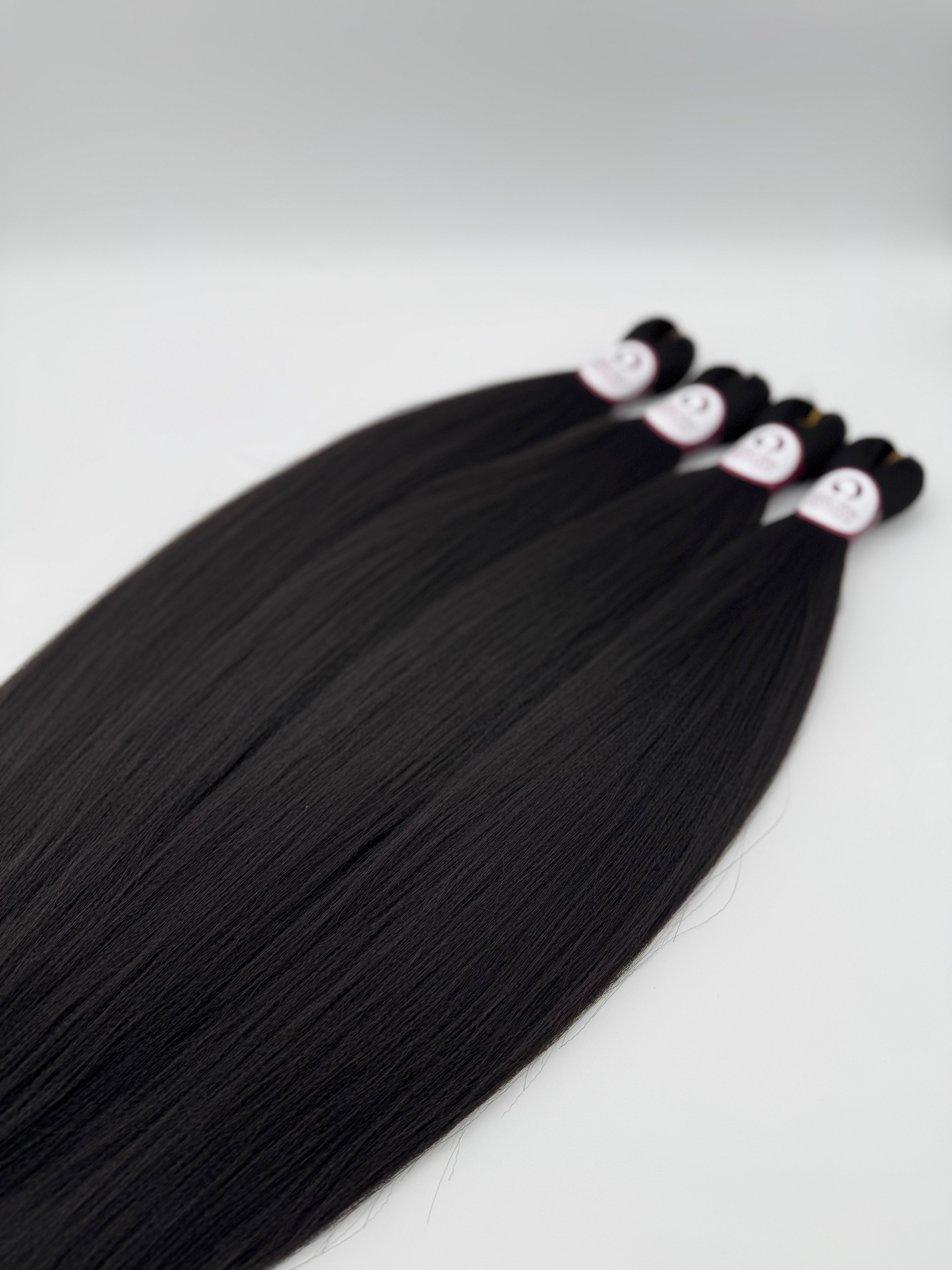 Premium Flechthaar (4er Set), SCHWARZ