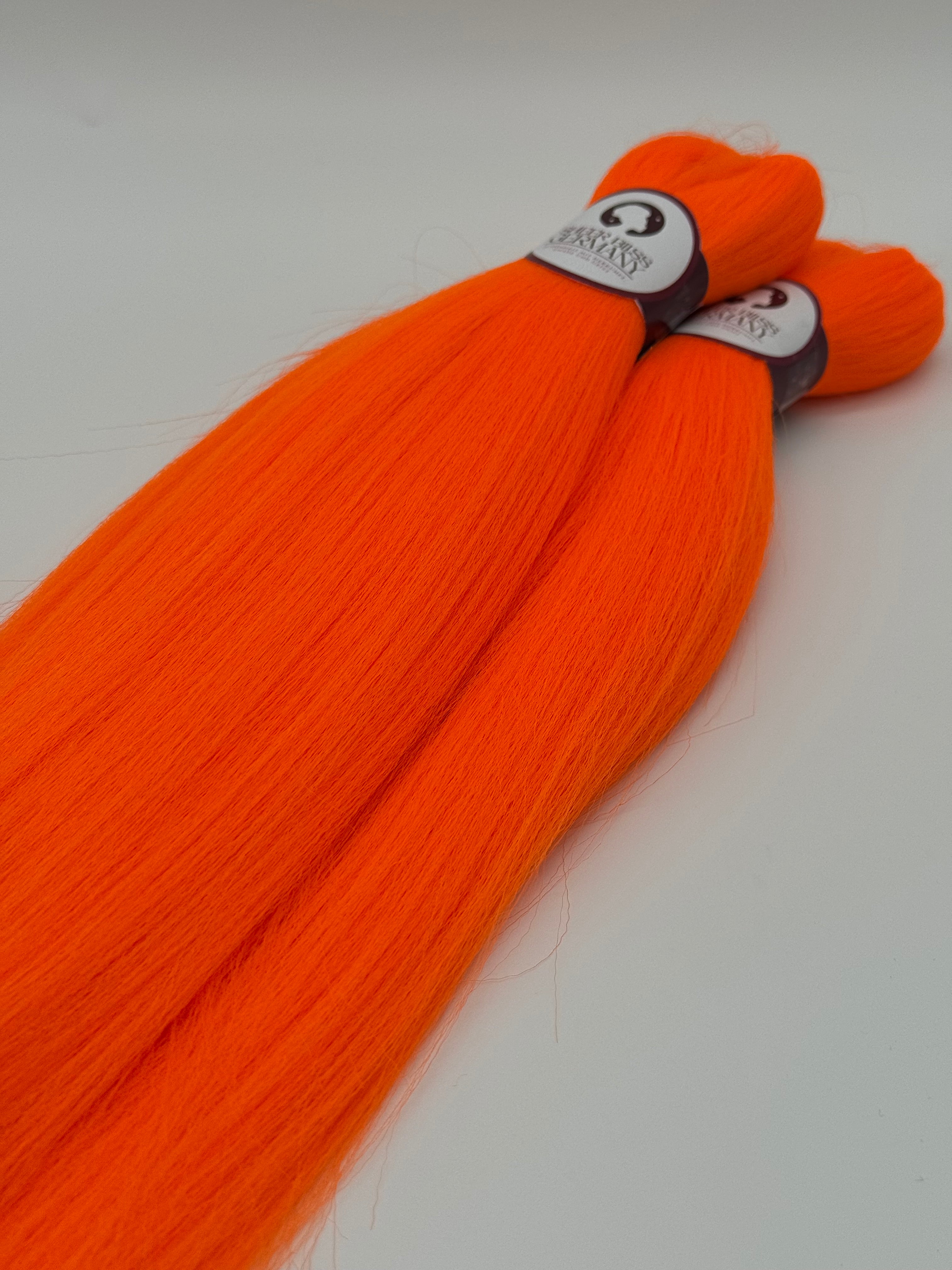 Exklusives Kinder-Flechthaare, MANDARINE (3er Set)