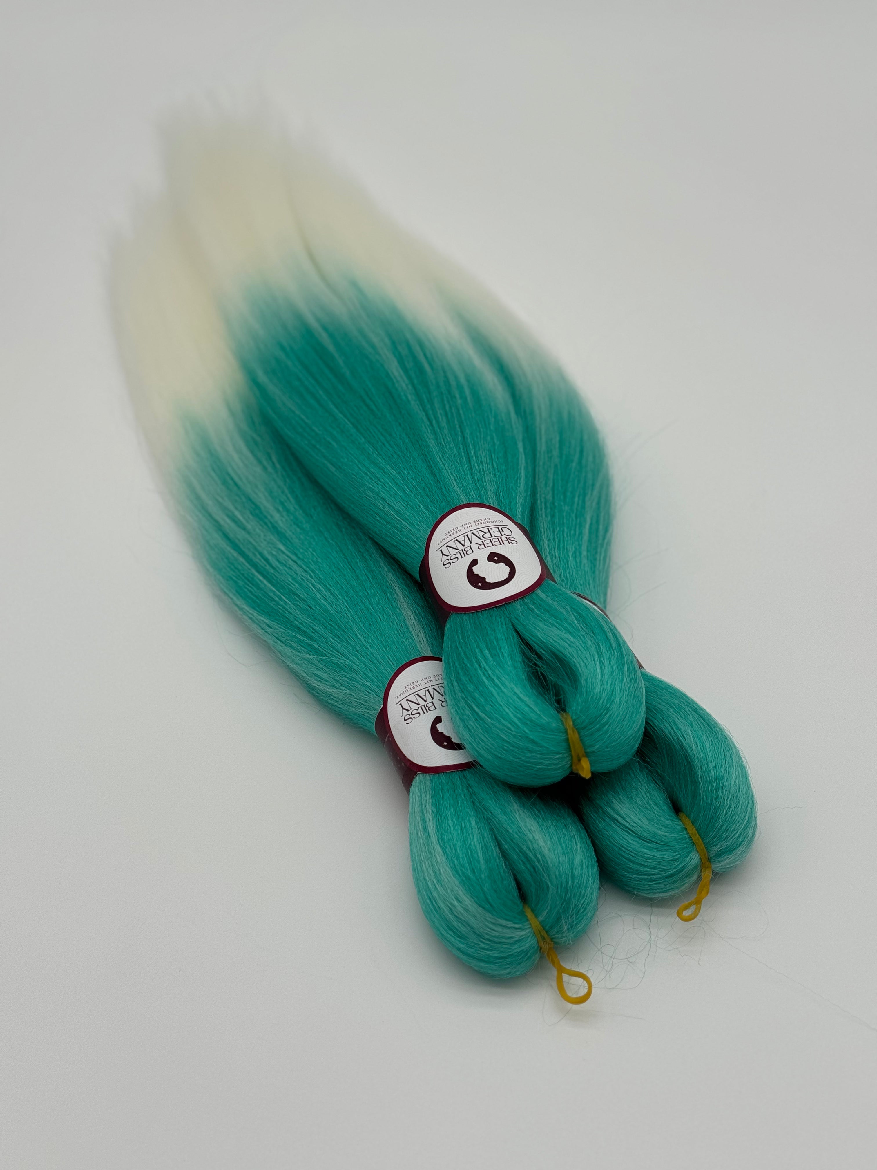 Exklusives Kinder-Flechthaar , AQUA (3er Set)