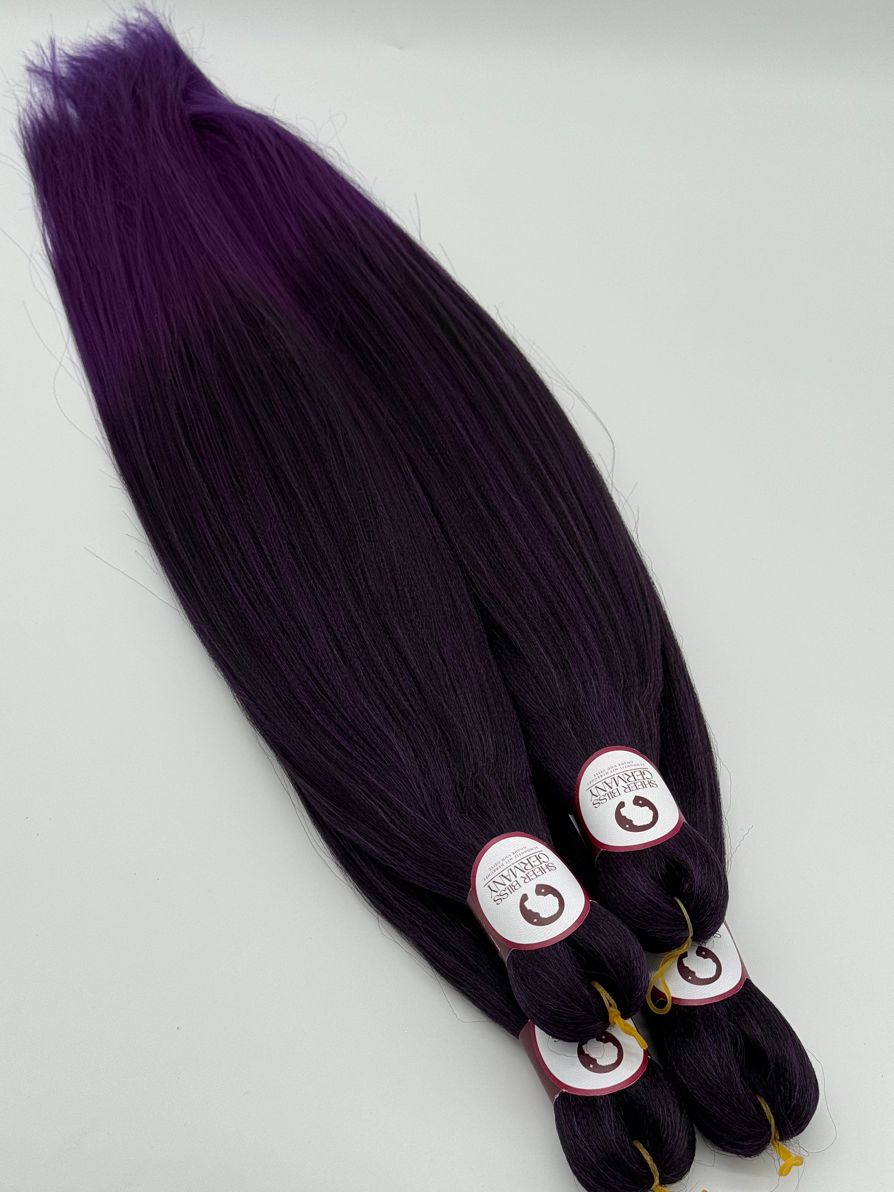 Premium Flechthaar (4er Set), AMETHYST
