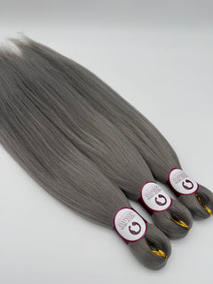 Pre-Stretched, Pre-Layered Flechthaare (3er Set), GRAY