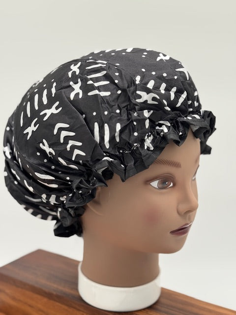 Große Duschhaube, Black White