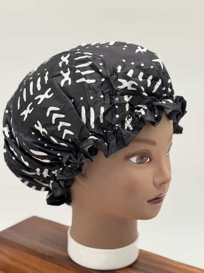 Große Duschhaube, Black White