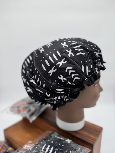 Große Duschhaube, Black White