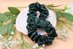2 Stk. 100 % Mulberry Seide Scrunchies – 3,5 cm, 16 Momme