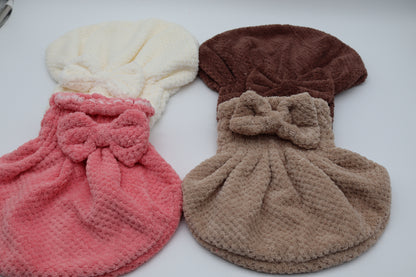 1x Haartrocknungskappe, Mikrofaser, Ultra-saugfähig, Badehut, schnell trocknend, Haarturban, Wickeltücher, weiche Duschhaube für langes dickes Haar — Pink