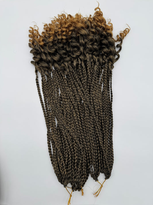 6x Box Braids Curly Ends – Antibakterielle Braids mit lockigen Spitzen, Wiederverwendbar, 1B/27