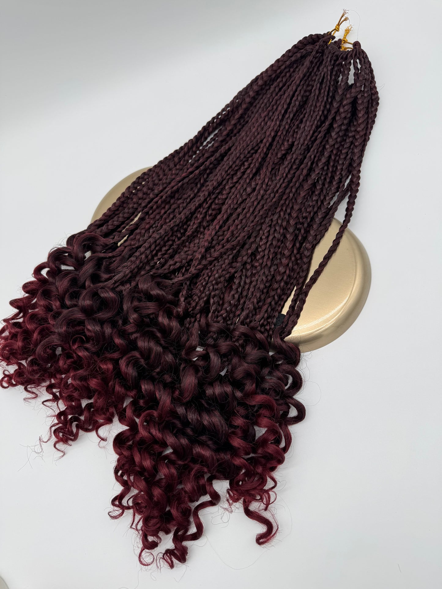 6x Box Braids Curly Ends – Antibakterielle Braids mit lockigen Spitzen, Wiederverwendbar, 1B/BUG