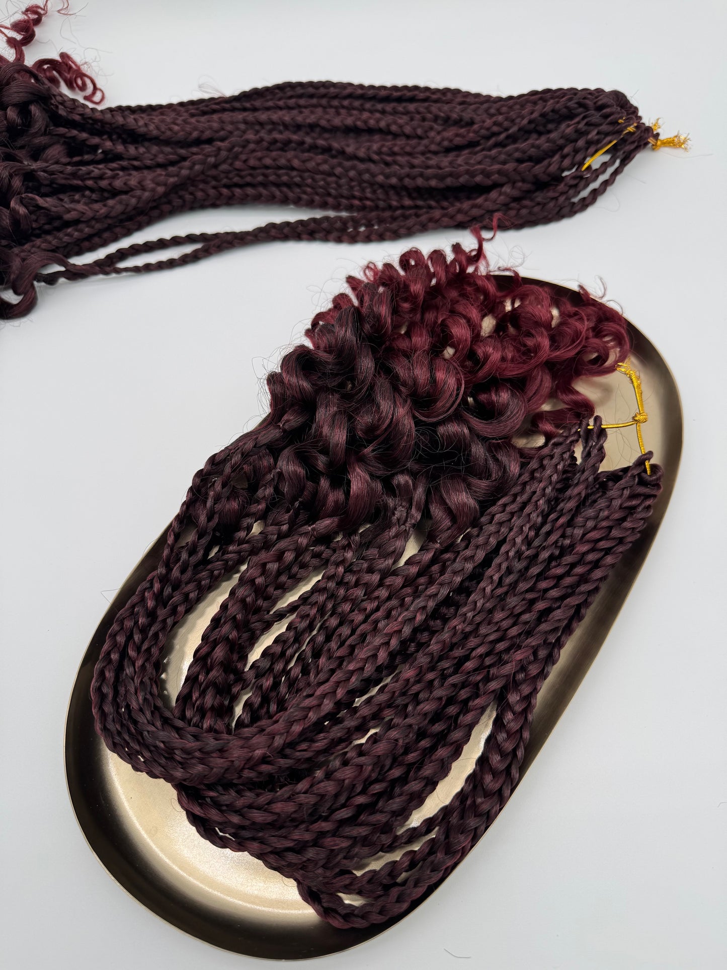 6x Box Braids Curly Ends – Antibakterielle Braids mit lockigen Spitzen, Wiederverwendbar, 1B/BUG